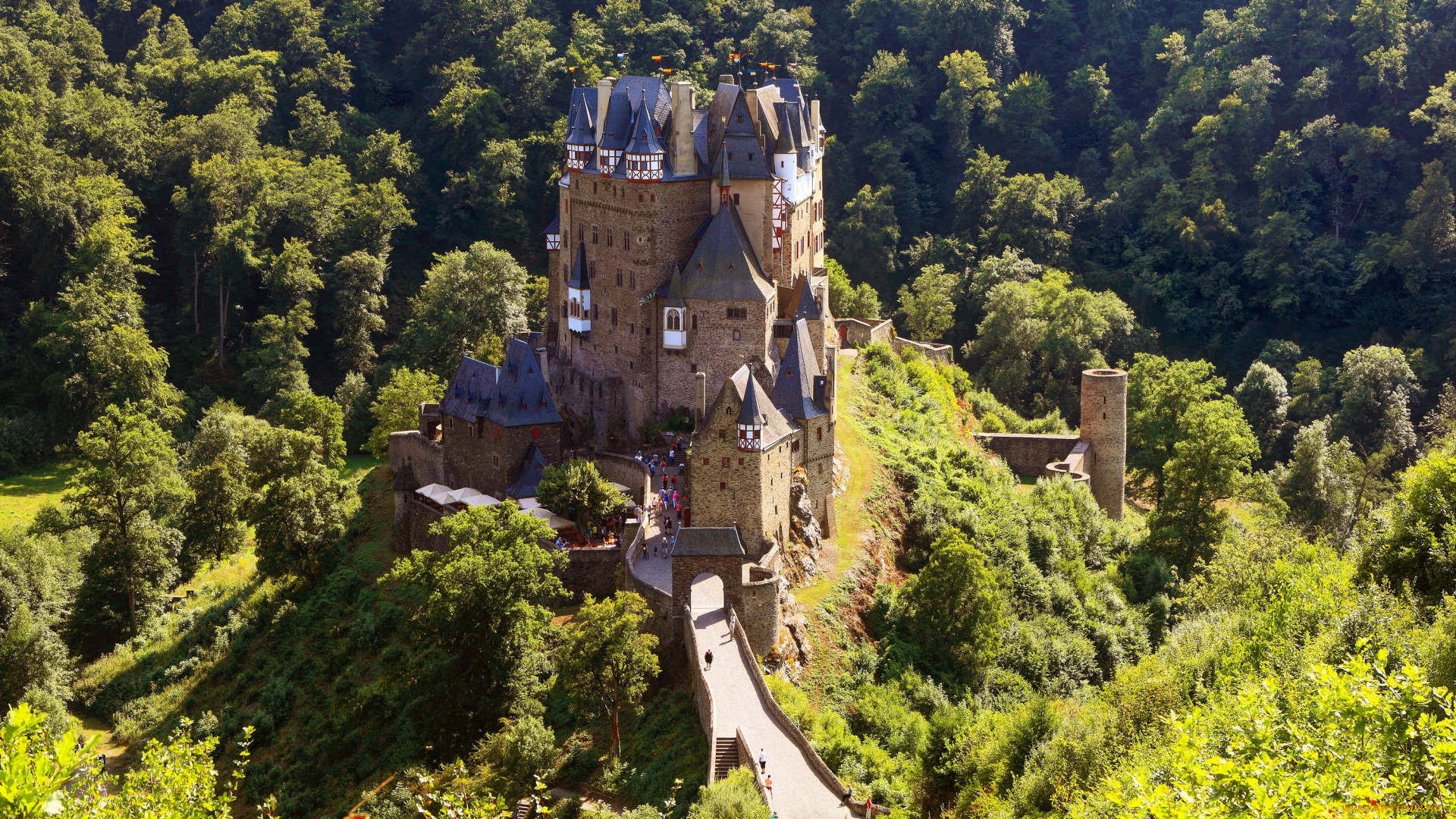 burg, eltz, , германия, города, -, дворцы, , замки, , крепости, burg, eltz, лес, замок, виршем, германия
