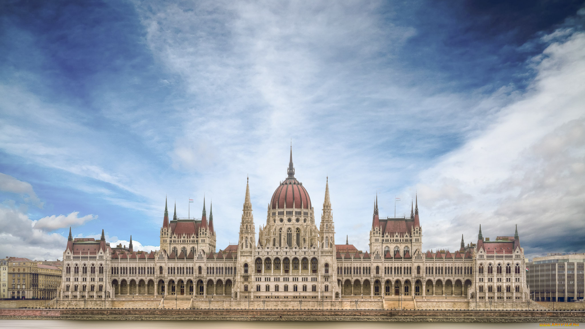 города, будапешт, , венгрия, будапешт, здание, парламент