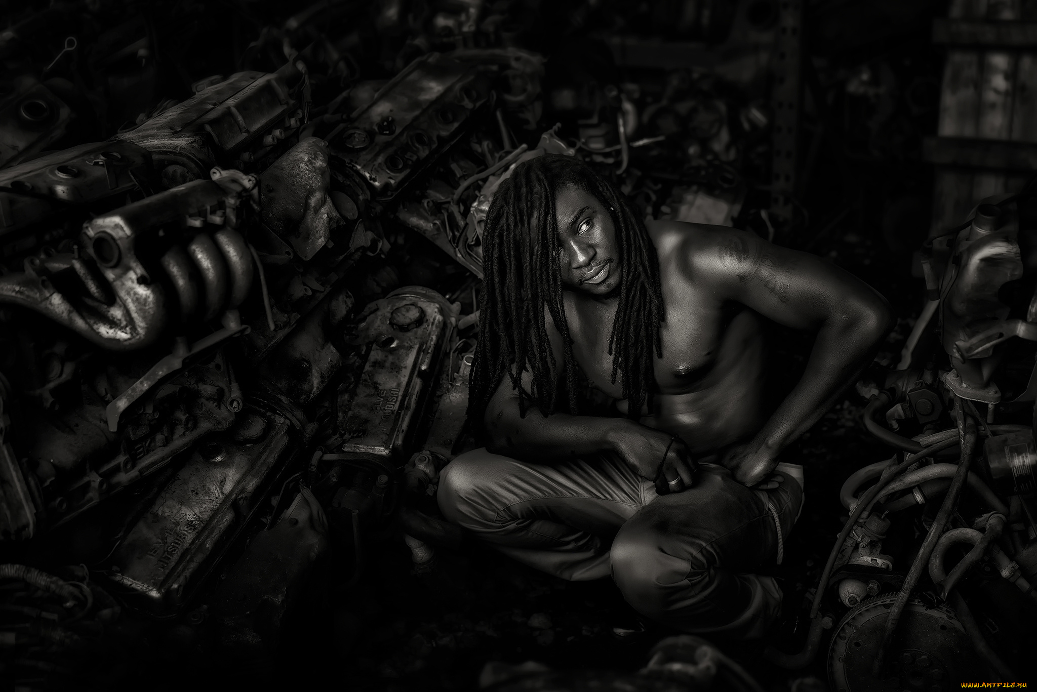 мужчины, -, unsort, техно, чернокожий, парень