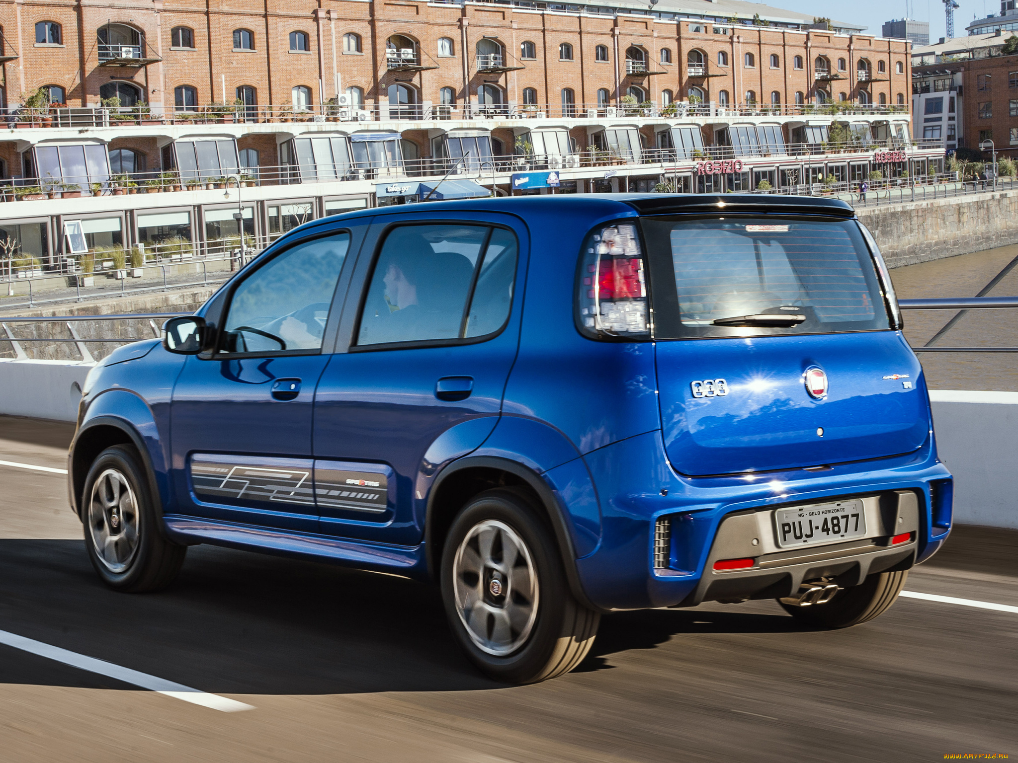 автомобили, fiat, sporting, 2014г, uno, синий