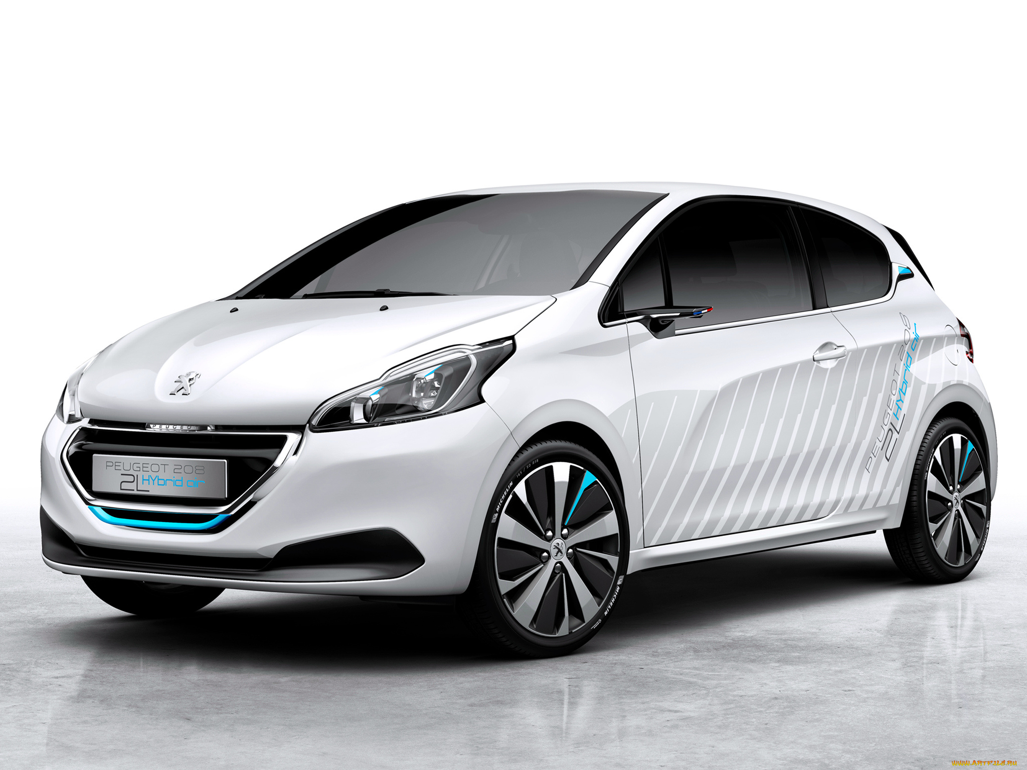 автомобили, peugeot, светлый, concept, 208, hybrid, air, 2l