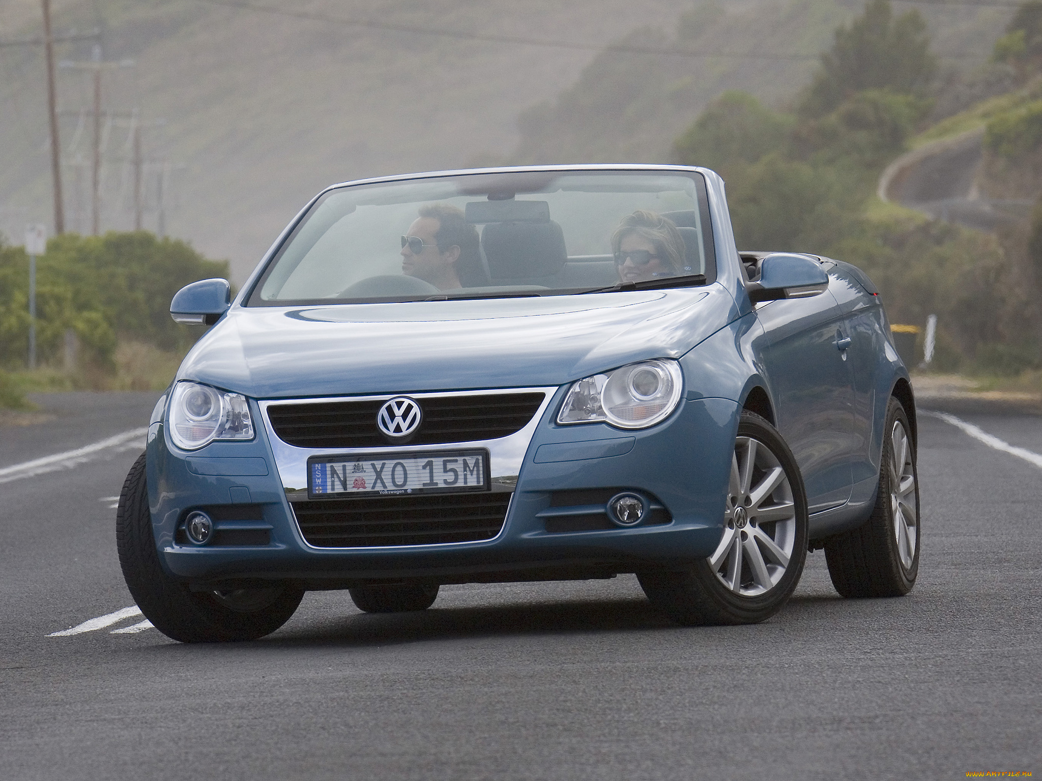 автомобили, volkswagen, au-spec, eos, синий