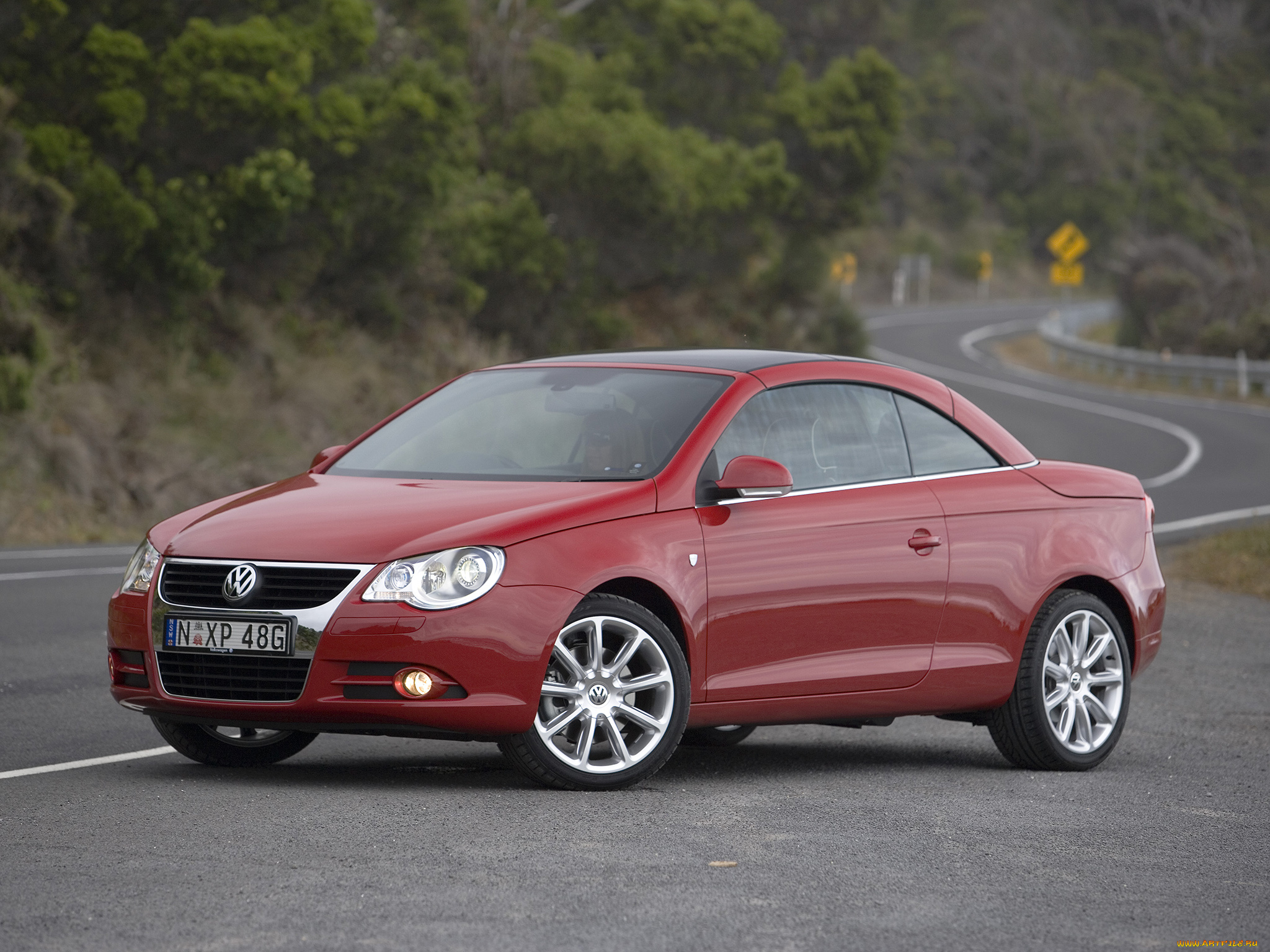 автомобили, volkswagen, eos, красный, au-spec