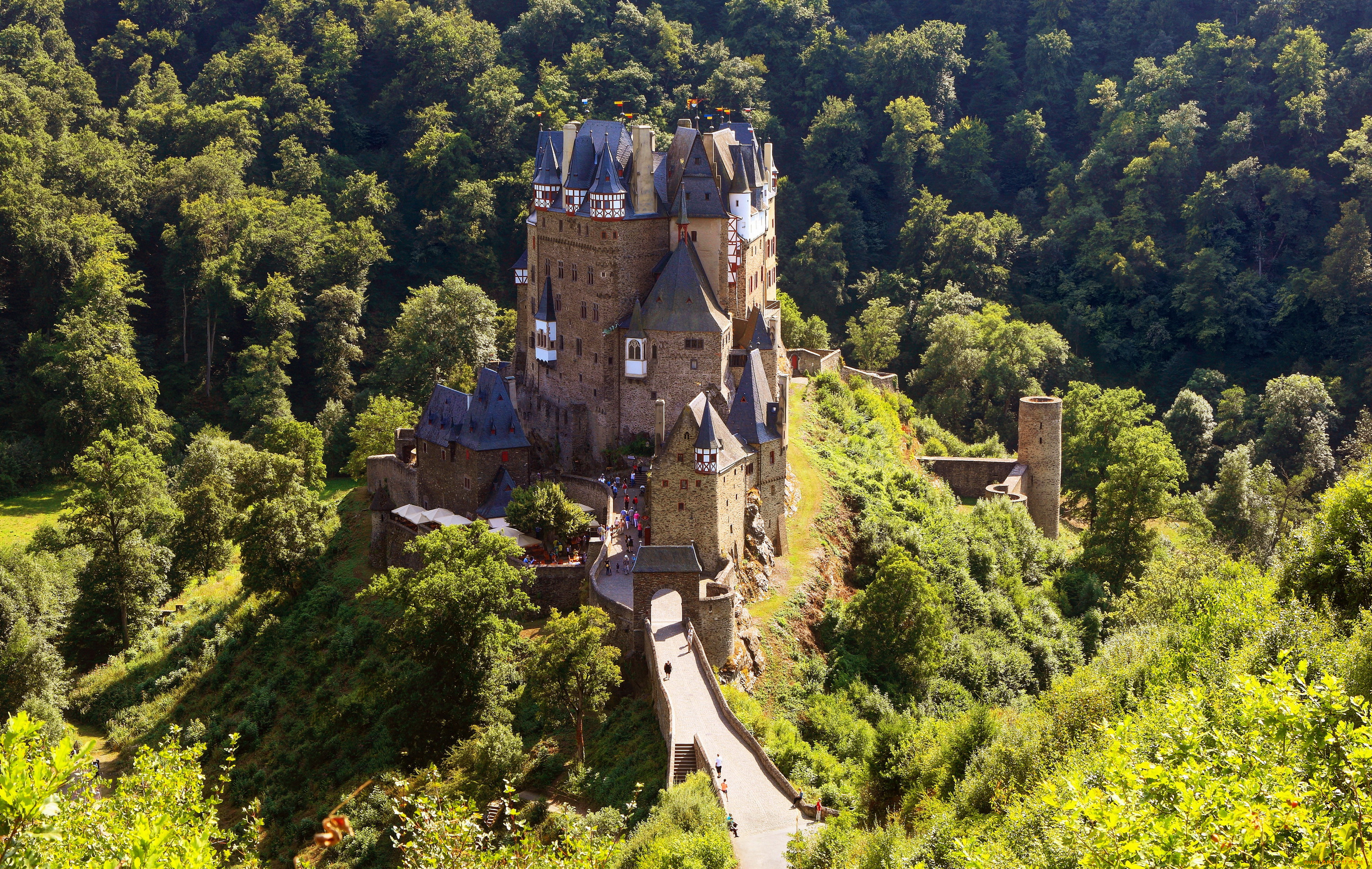 burg, eltz, , германия, города, -, дворцы, , замки, , крепости, burg, eltz, лес, замок, виршем, германия