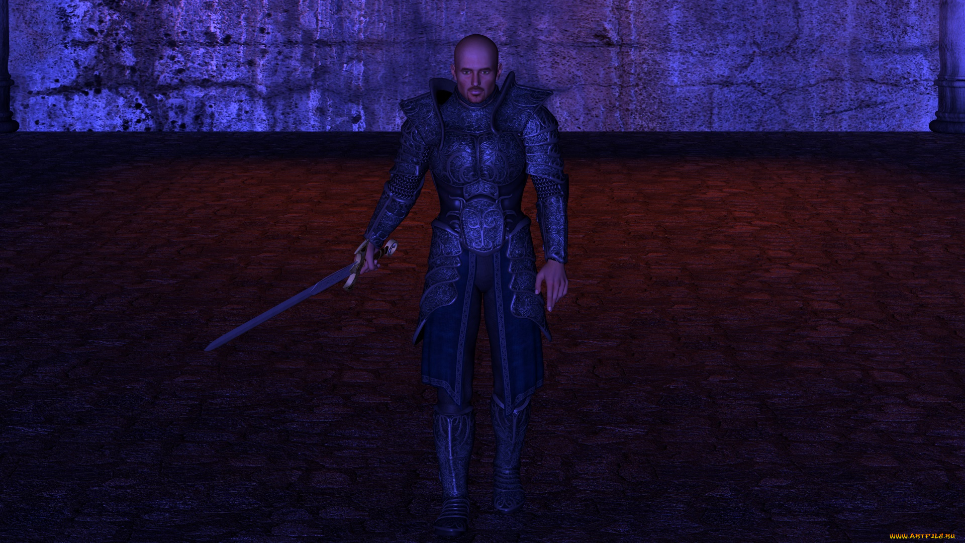 3д, графика, фантазия, , fantasy, фон, взгляд, оружие, мужчина