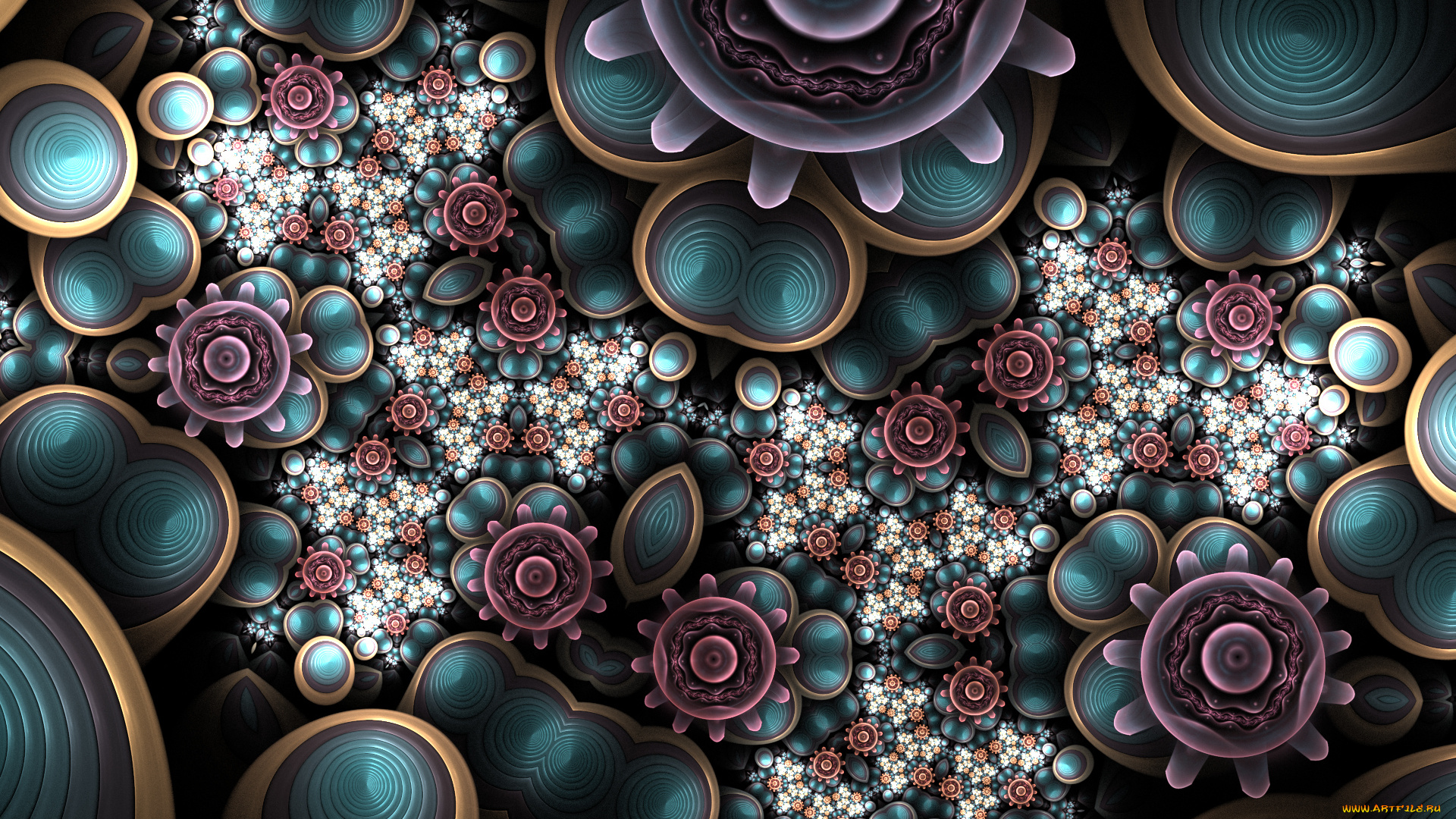 3д, графика, фракталы, , fractal, фон, узор, цвета