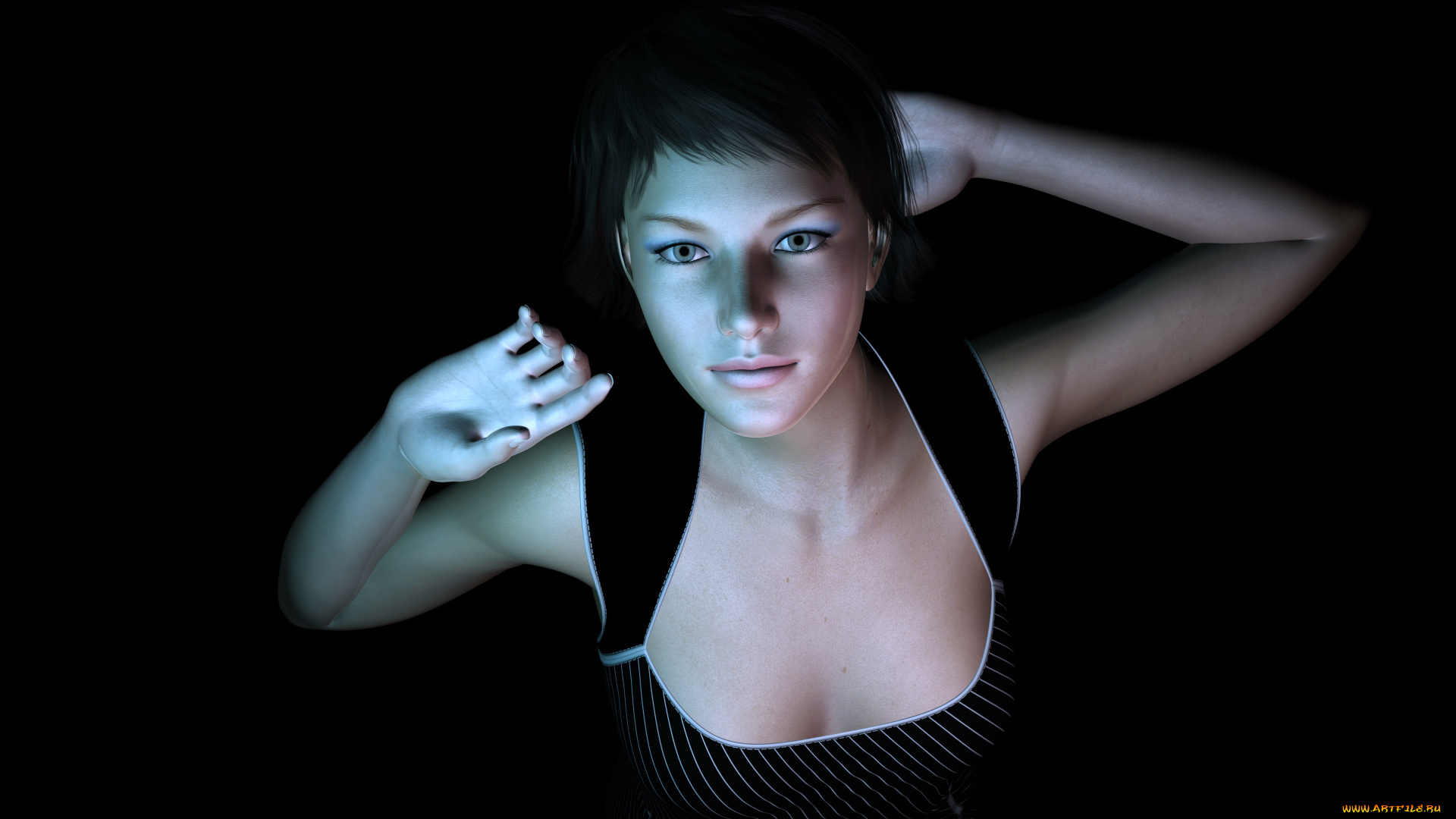 3д, графика, люди, , people, девушка, фон, взгляд