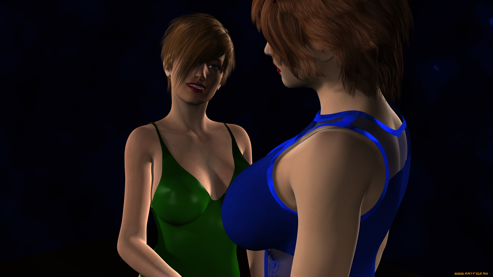 3д, графика, люди, , people, взгляд, фон, девушки