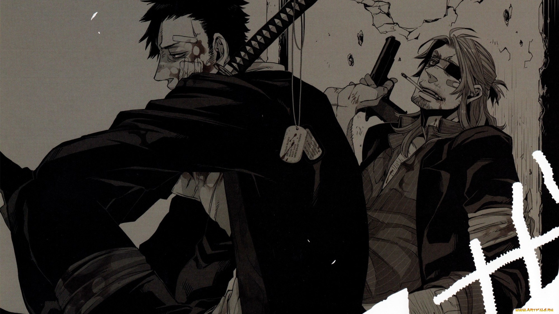 аниме, gangsta, парни, worick, arcangelo, nicolas, brown