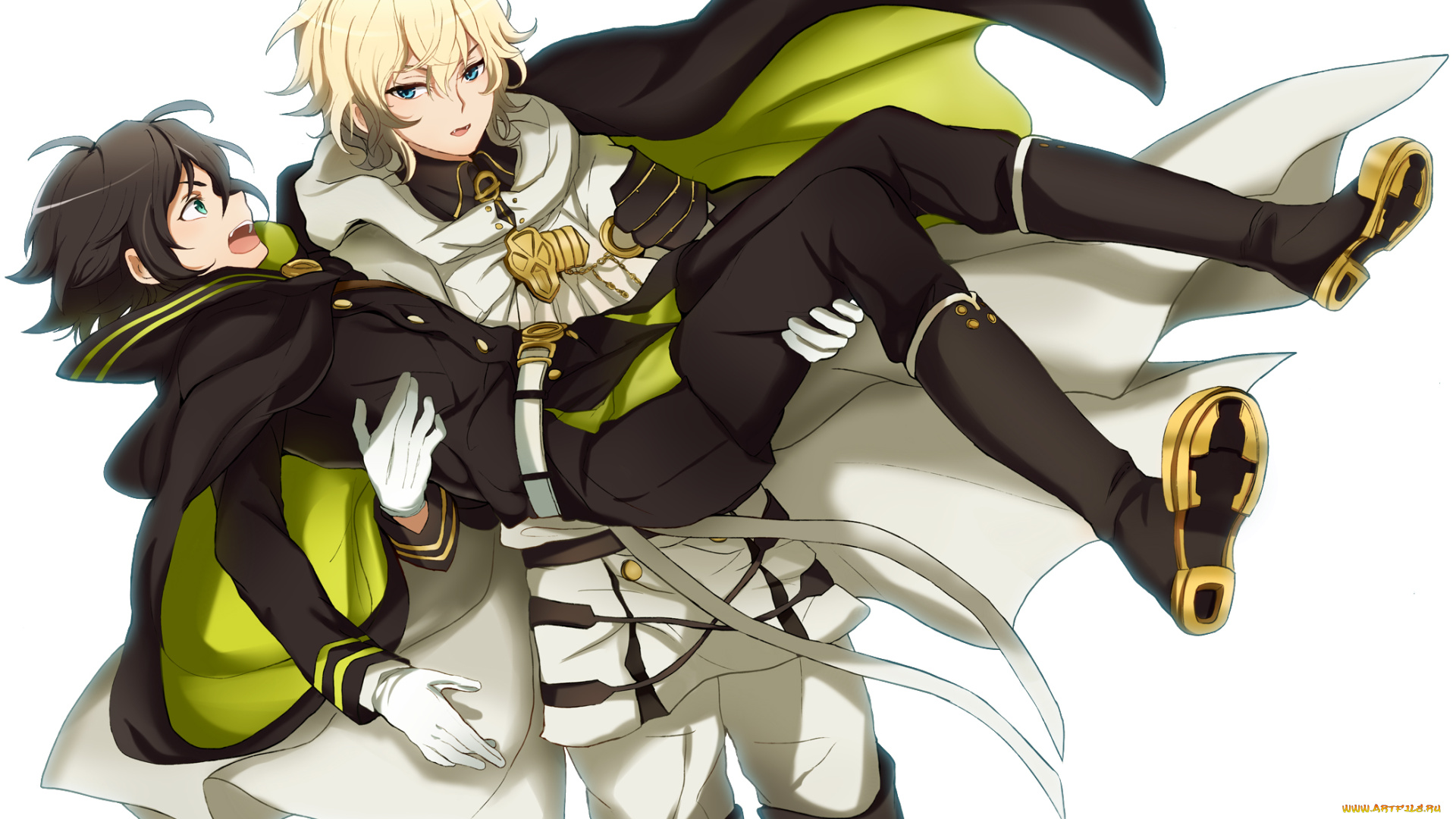 аниме, owari, no, seraph, семья, последний, серафим, парни, арт, мика, юджиро