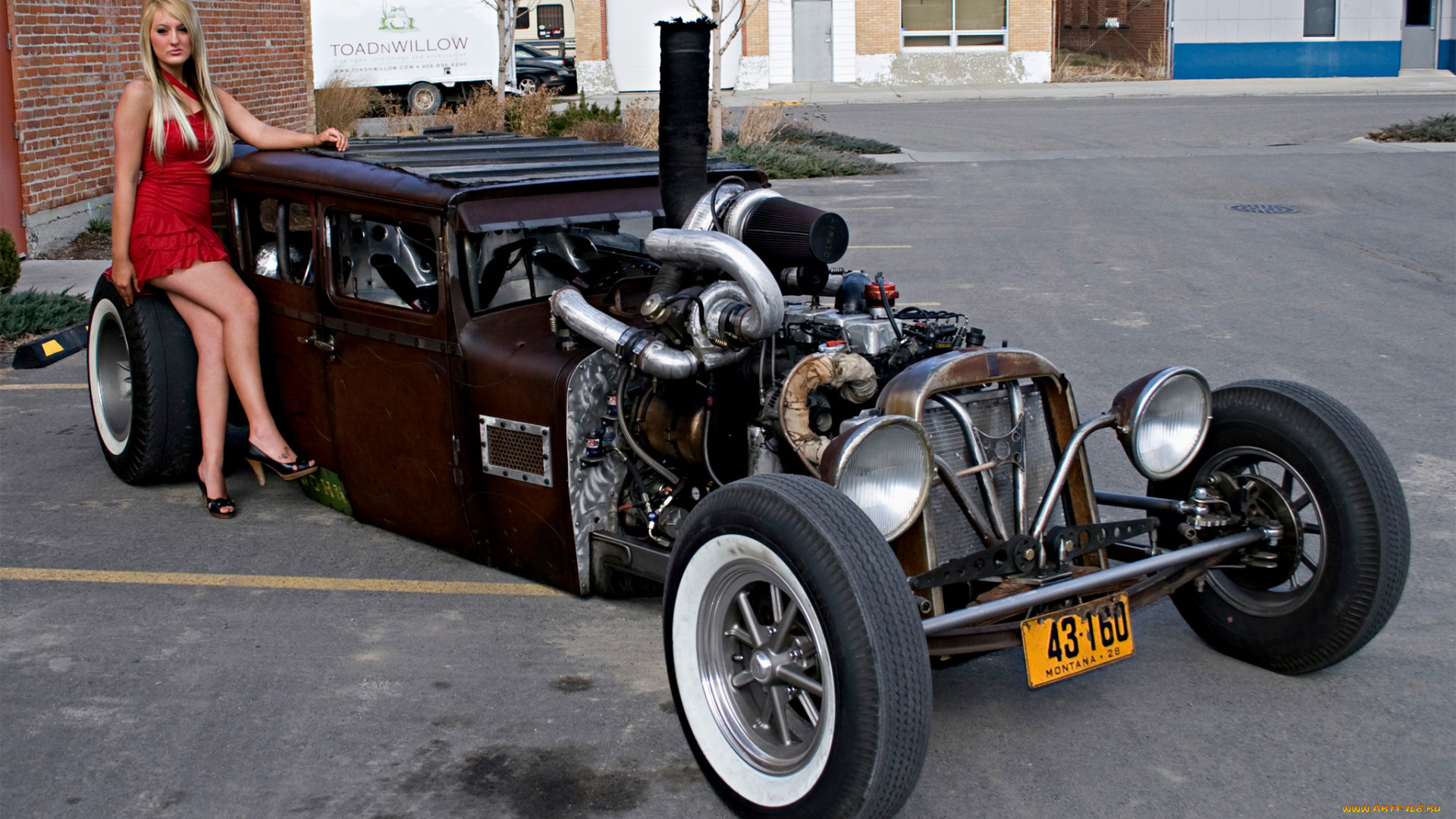 автомобили, -авто, с, девушками, ratrod