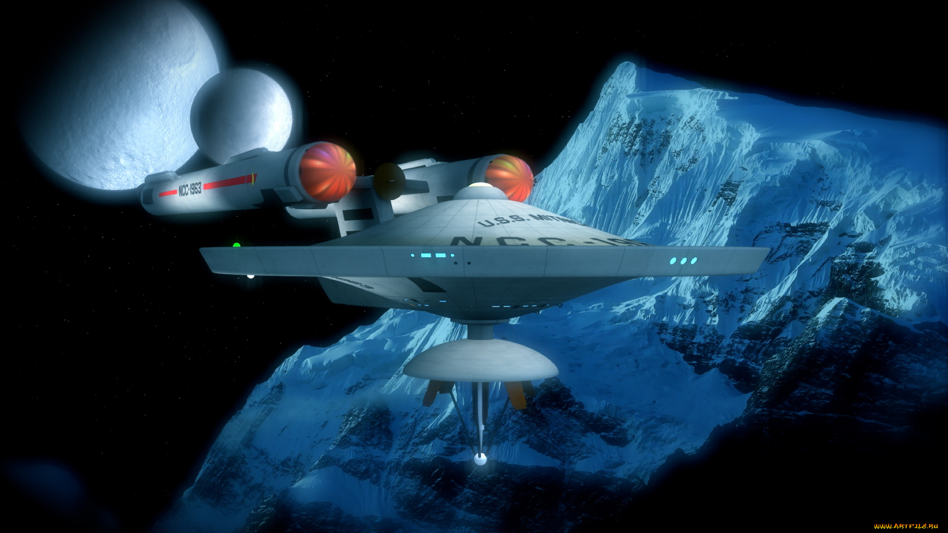 космос, арт, космический, корабль, полет, вселенная, планета