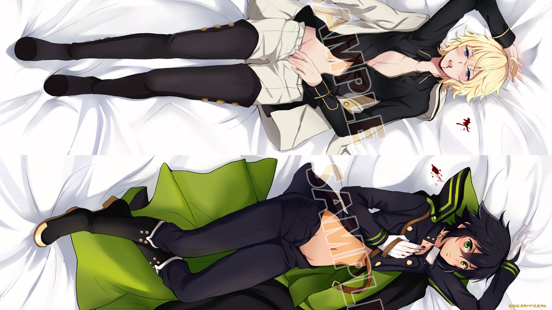 разное, арты, последний, серафим, парни, арт, вампир, мика, ю