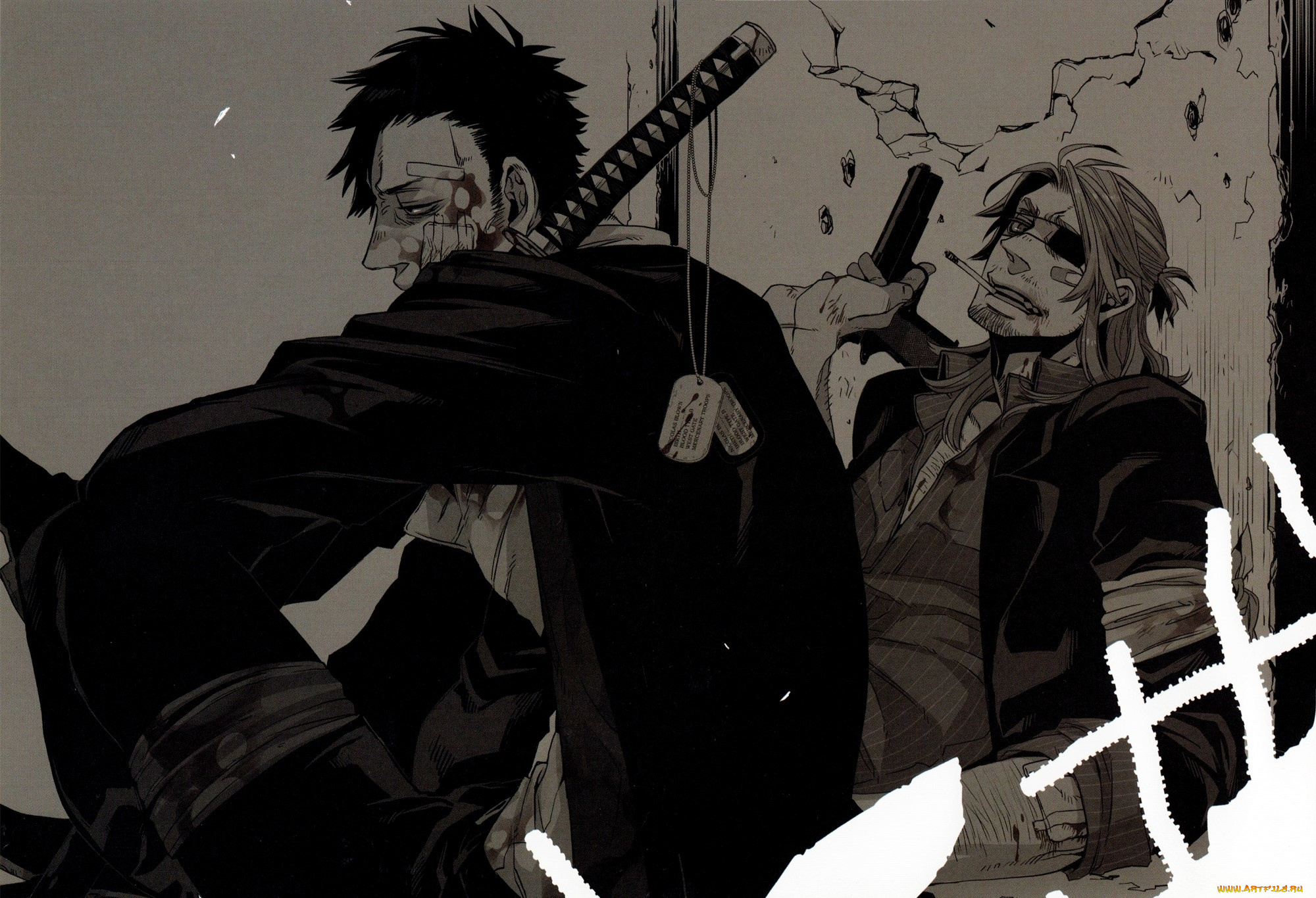 аниме, gangsta, парни, worick, arcangelo, nicolas, brown