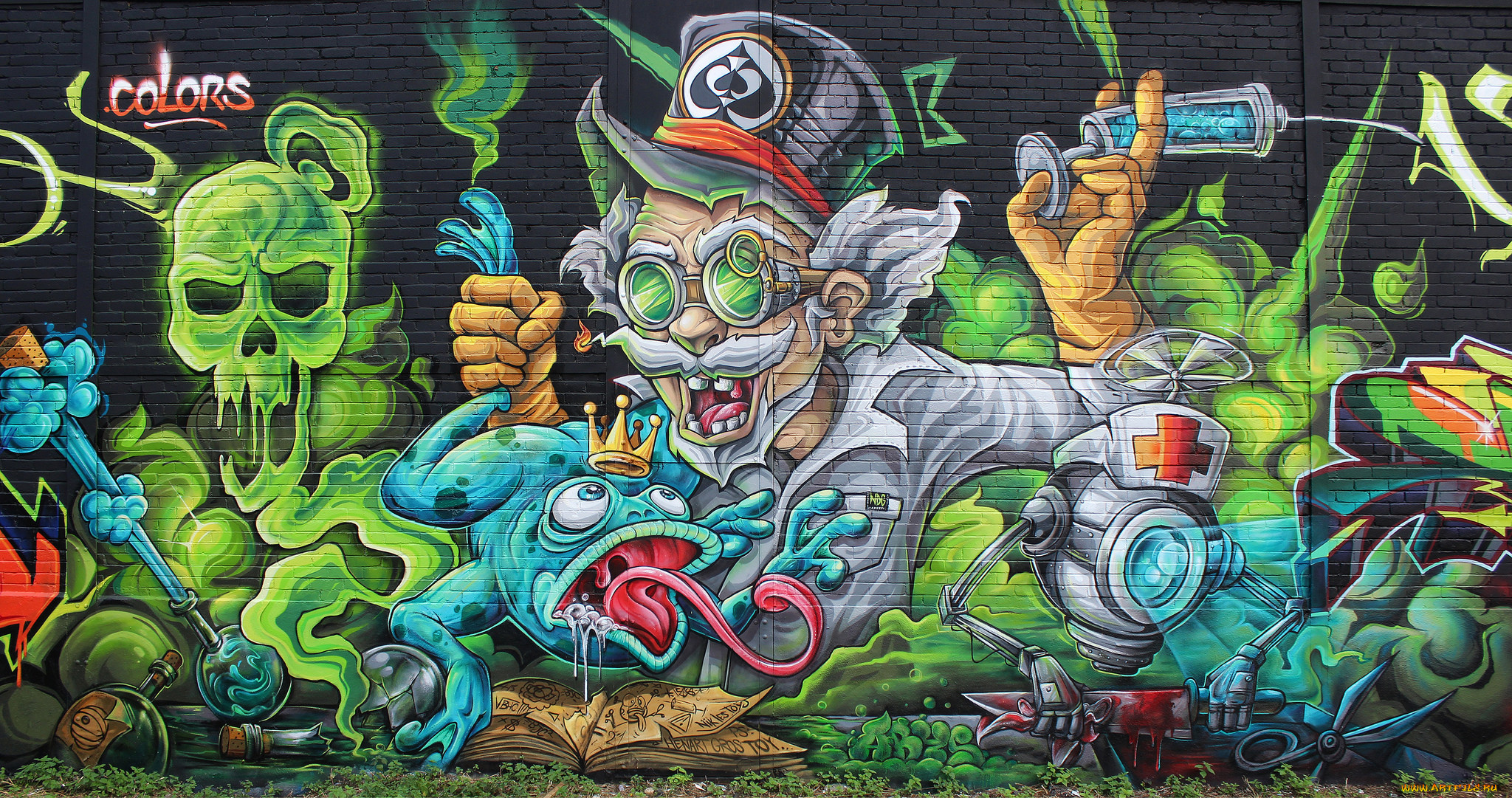 разное, граффити, стена, рисунок