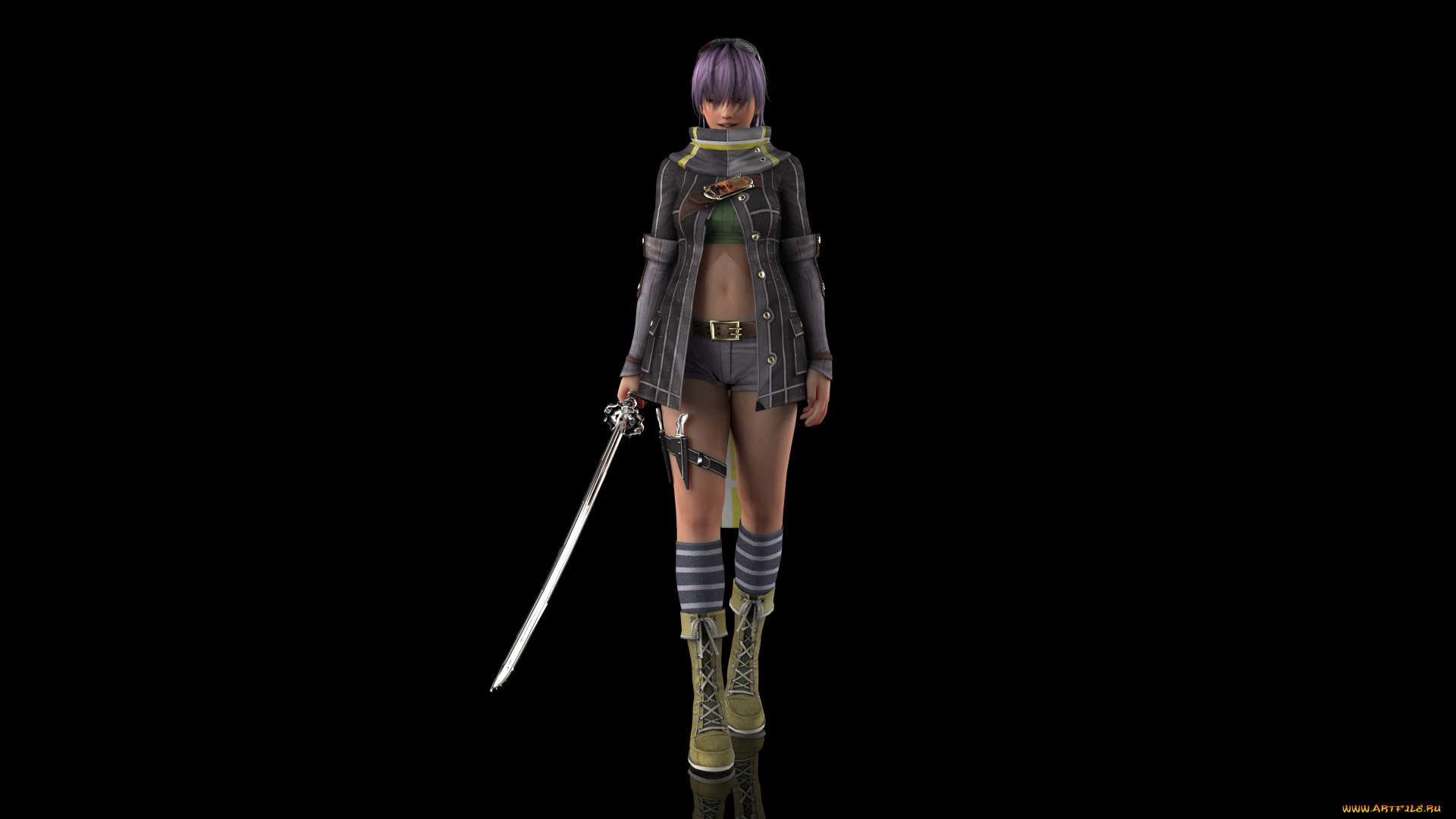 3д, графика, аниме, , anime, фон, взгляд, девушка