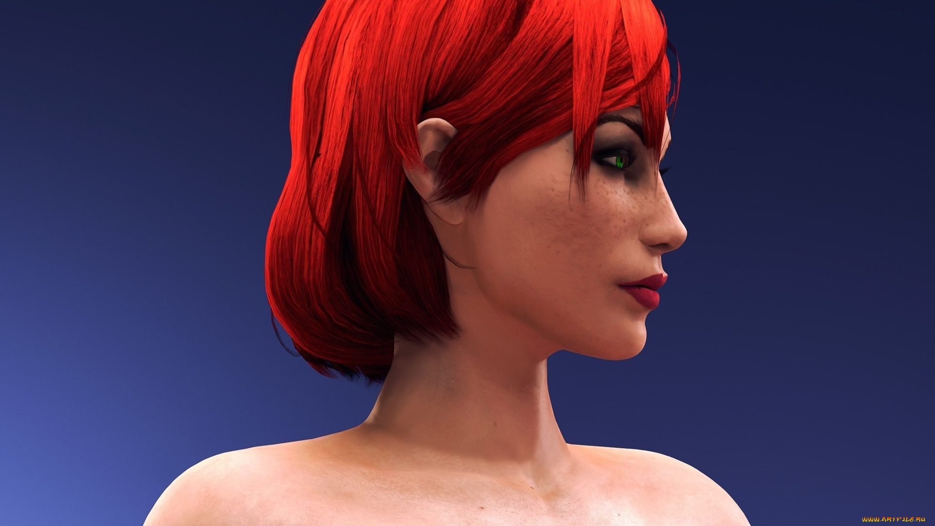 3д, графика, портрет, , portraits, фон, взгляд, девушка