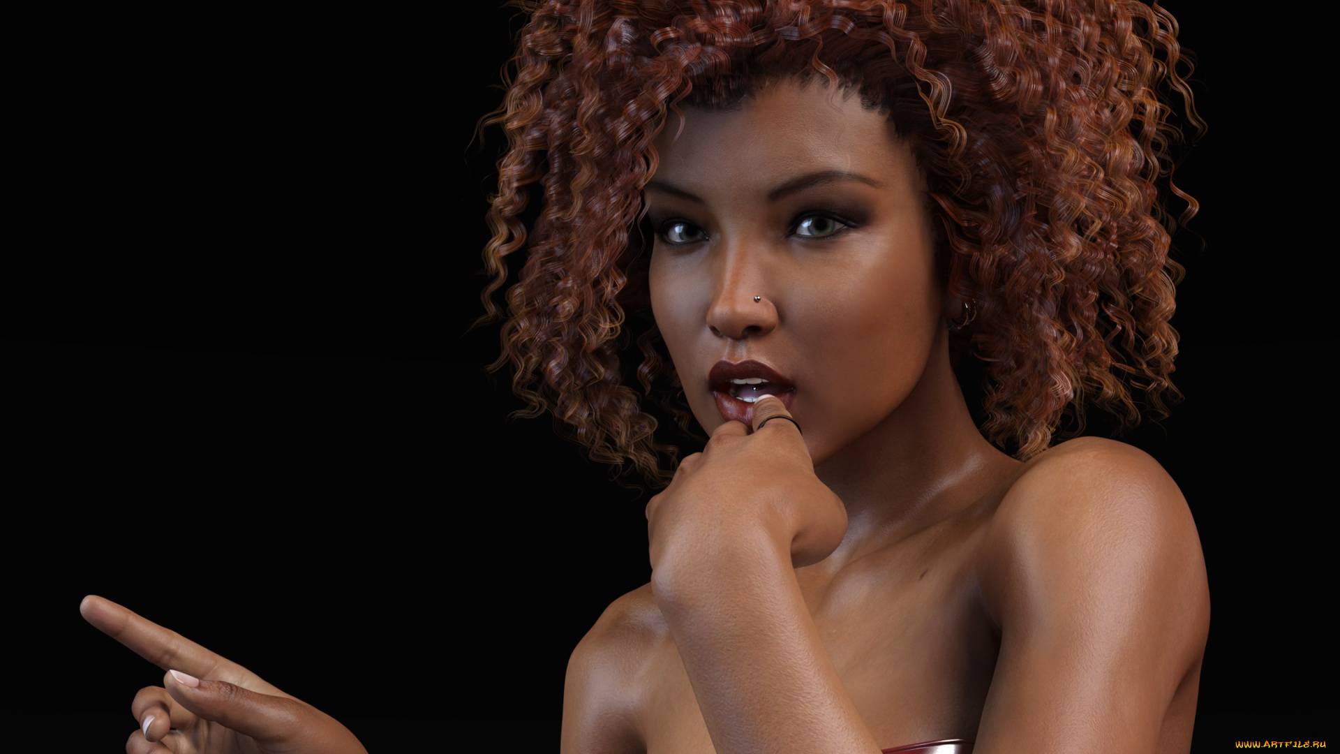 3д, графика, портрет, , portraits, фон, взгляд, девушка