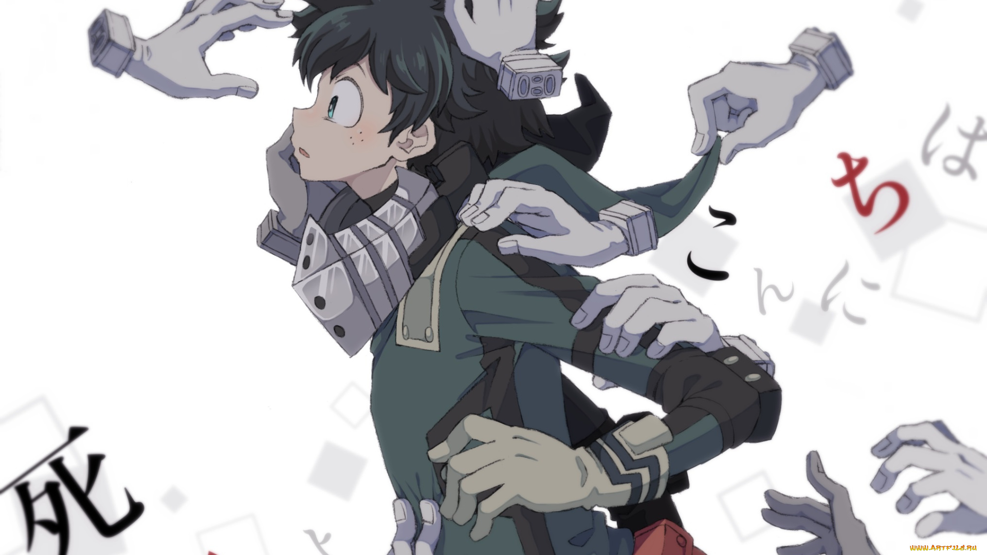 аниме, boku, no, hero, academia, midoriya, izuku
