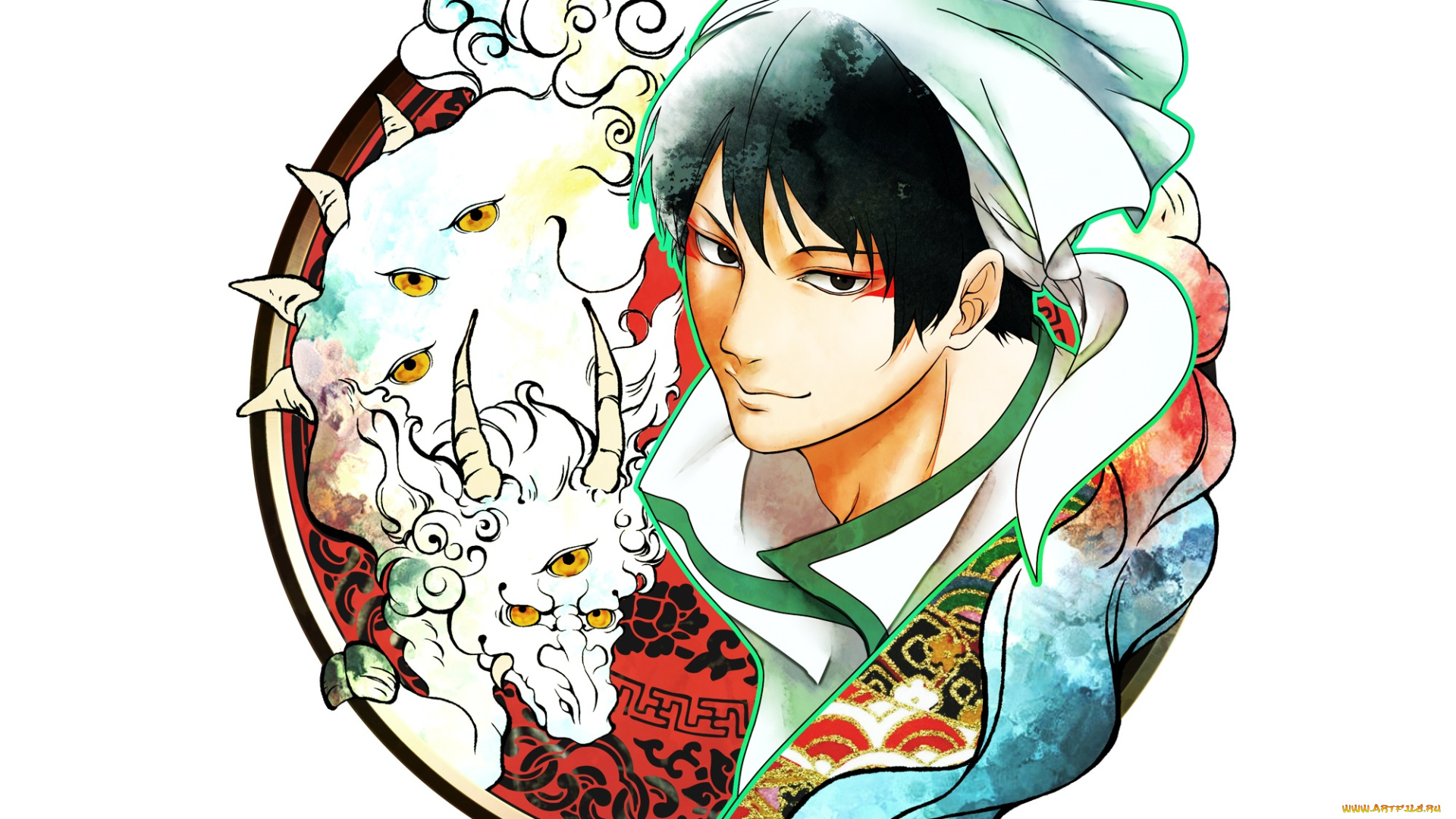 аниме, hoozuki, no, reitetsu, hakutaku