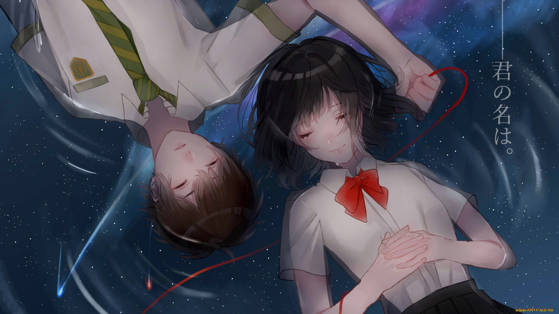 аниме, kimi, no, na, wa, tachibana, taki, miyamizu, mitsuha, kimi, no, na, wa