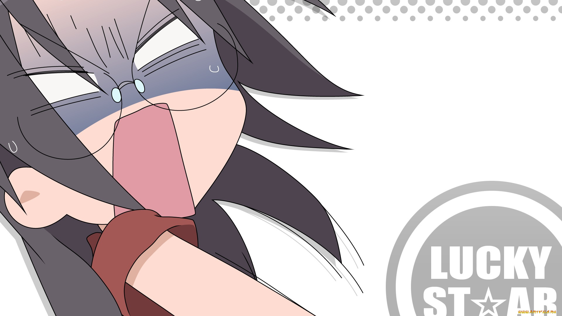 аниме, lucky, star, фон, взгляд, девушка