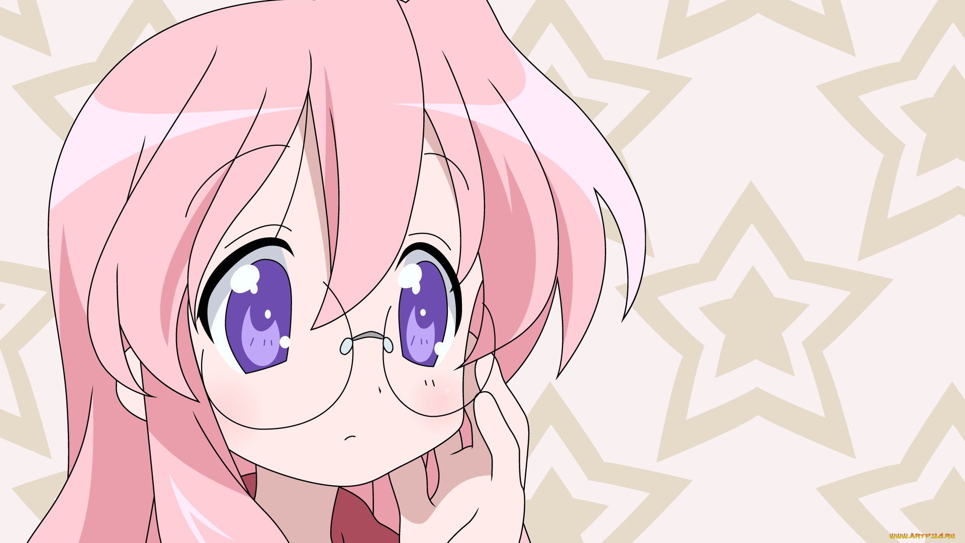 аниме, lucky, star, фон, взгляд, девушка