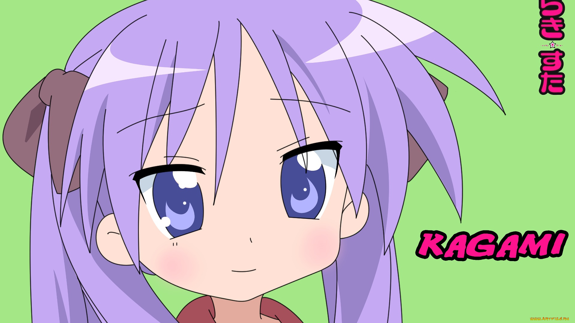 аниме, lucky, star, фон, взгляд, девушка