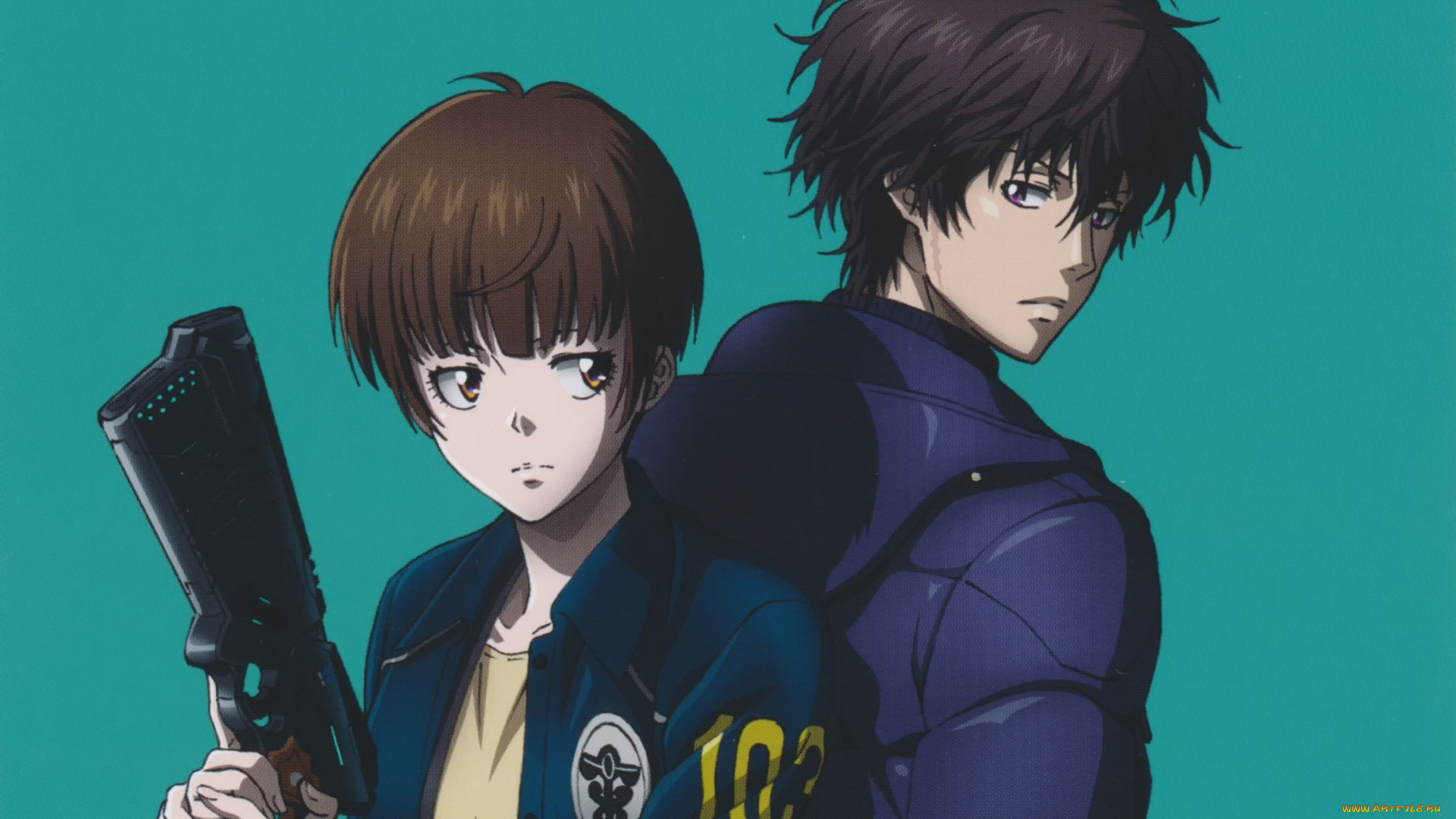 аниме, psycho-pass, двое