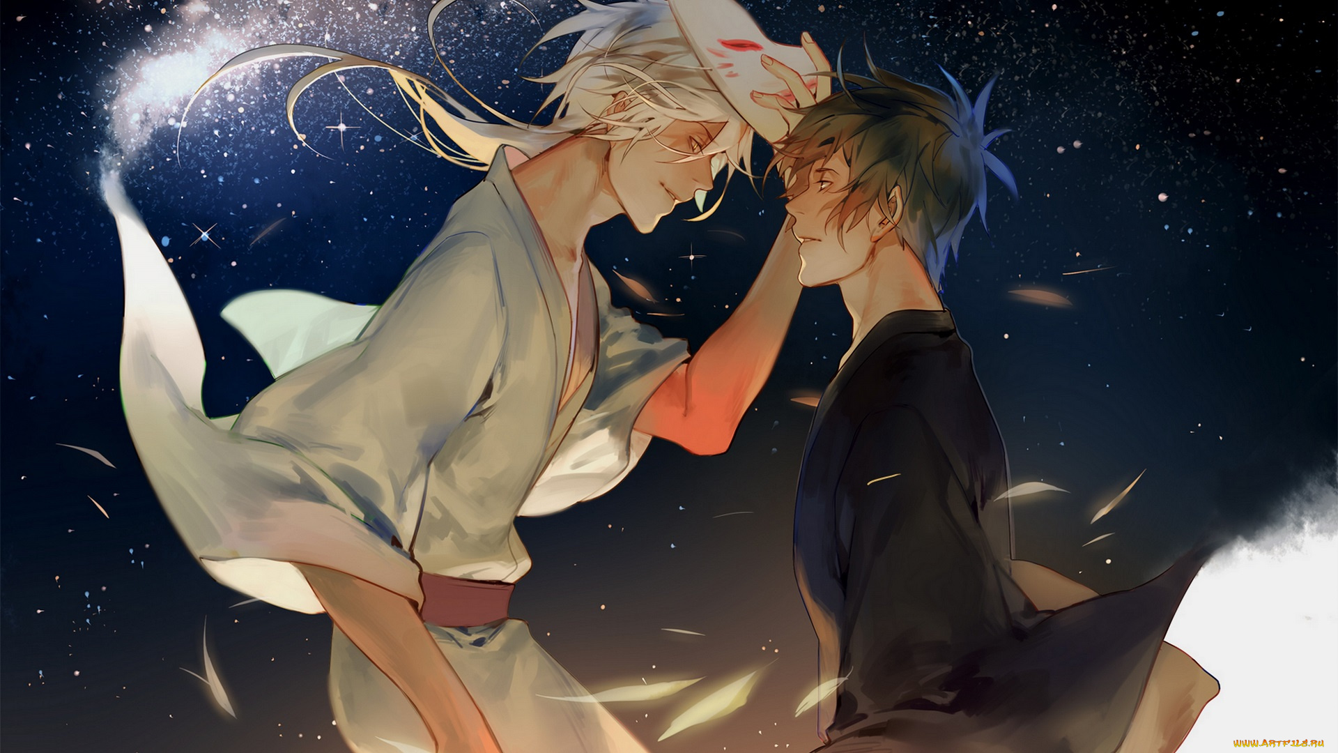 аниме, psycho-pass, ночь, парни