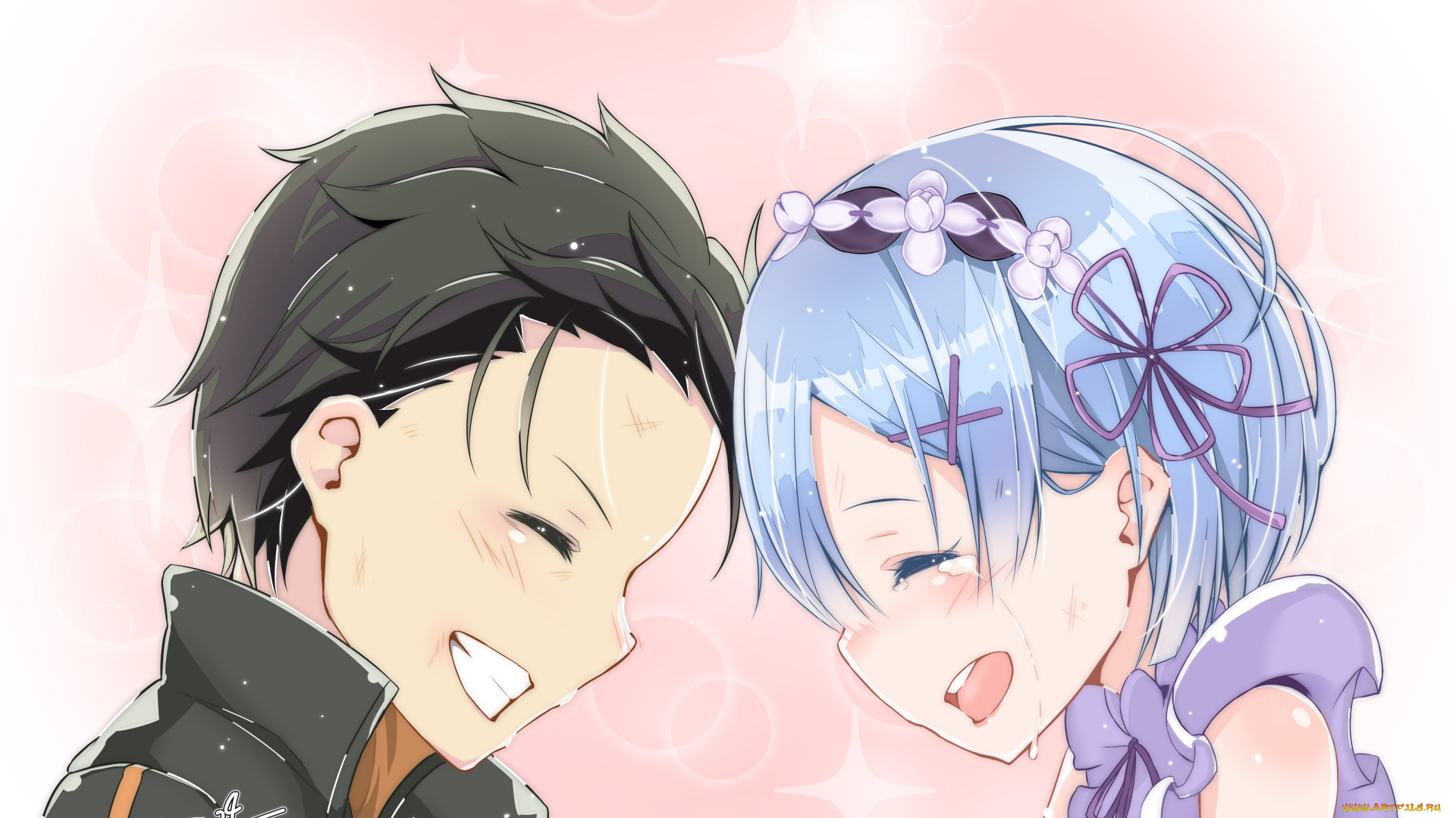 аниме, re, , zero, kara, hajimeru, isekai, seikatsu, рем, субару