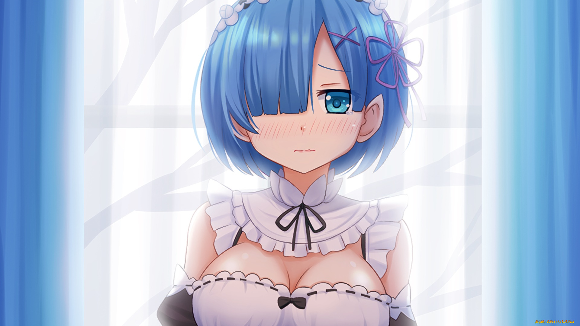 аниме, re, , zero, kara, hajimeru, isekai, seikatsu, фон, взгляд, девушка