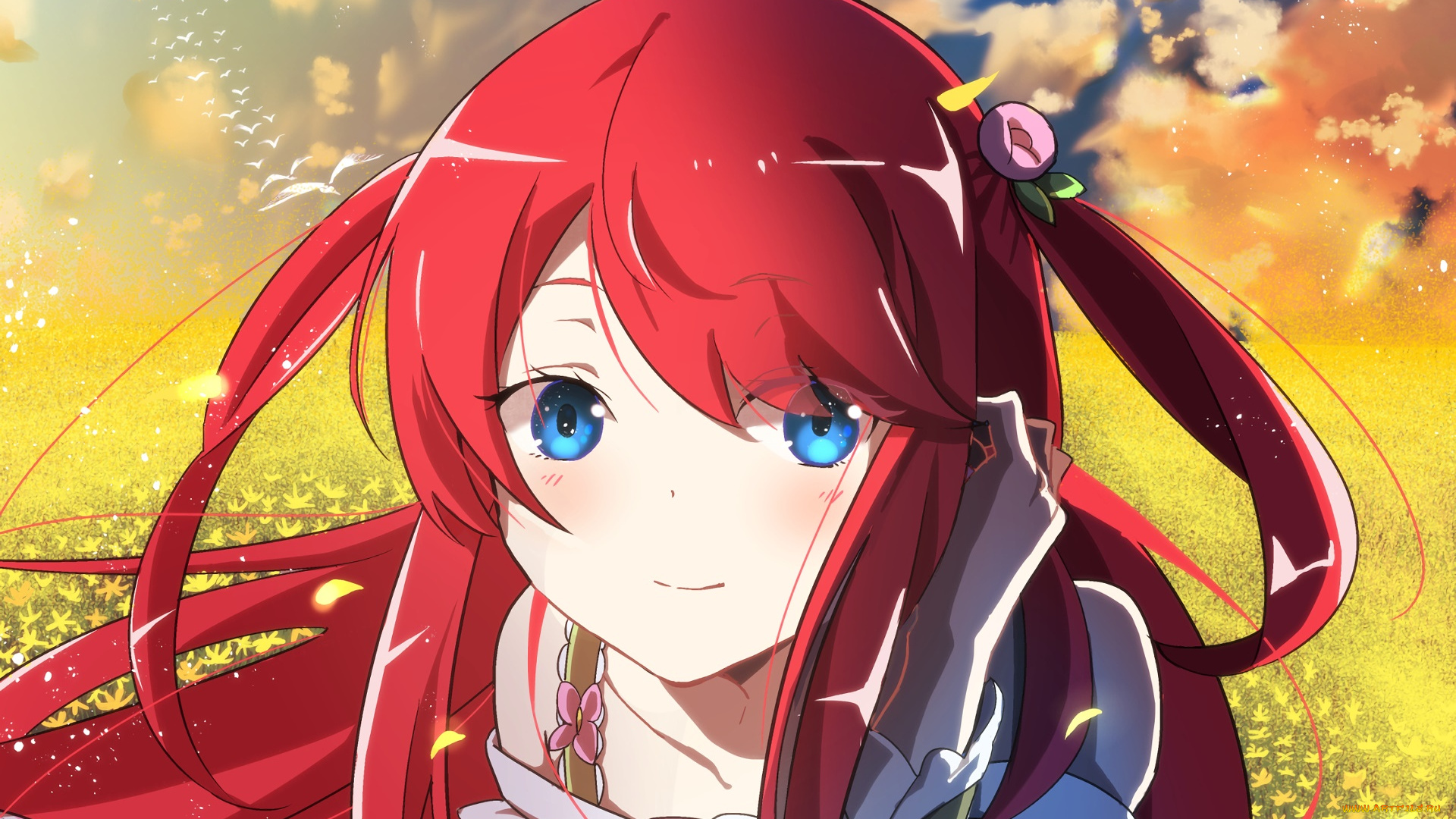 аниме, re, , zero, kara, hajimeru, isekai, seikatsu, фон, взгляд, девушка