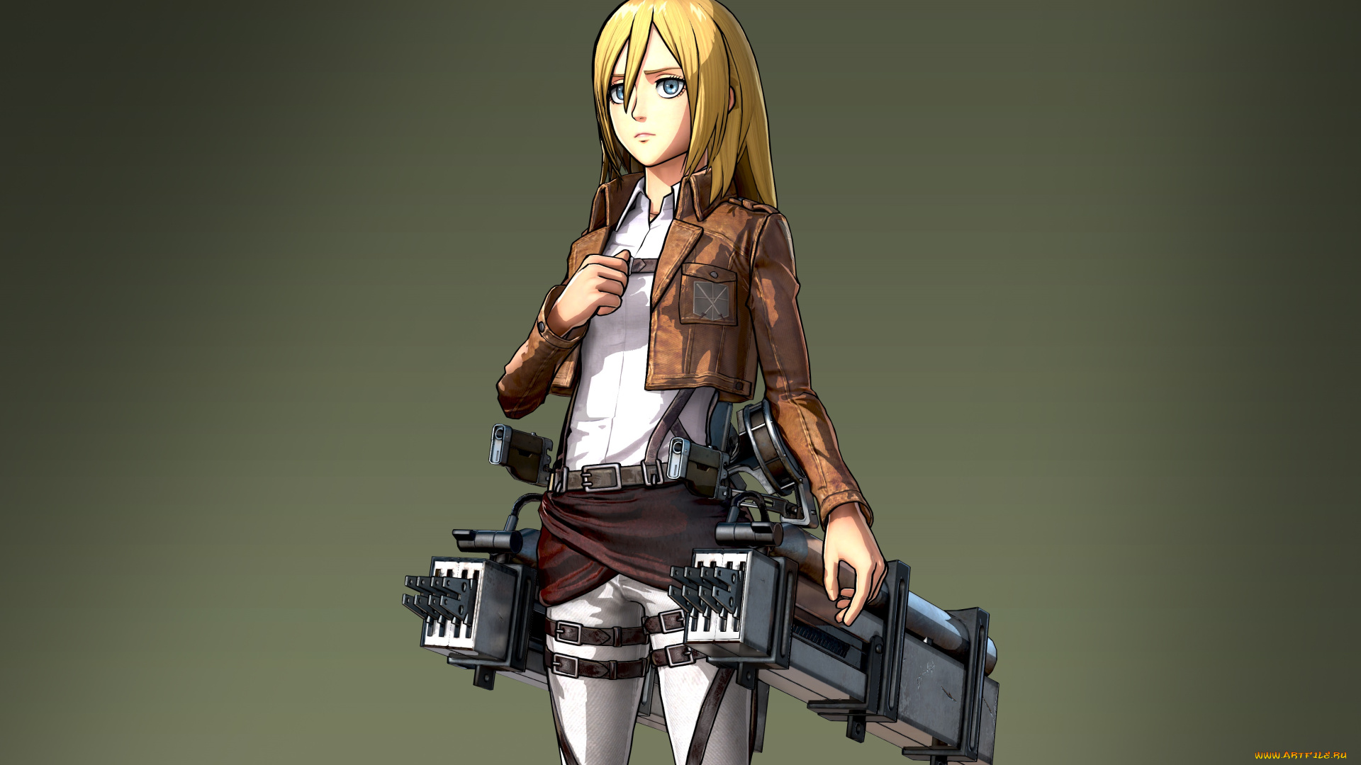 аниме, shingeki, no, kyojin, девушка