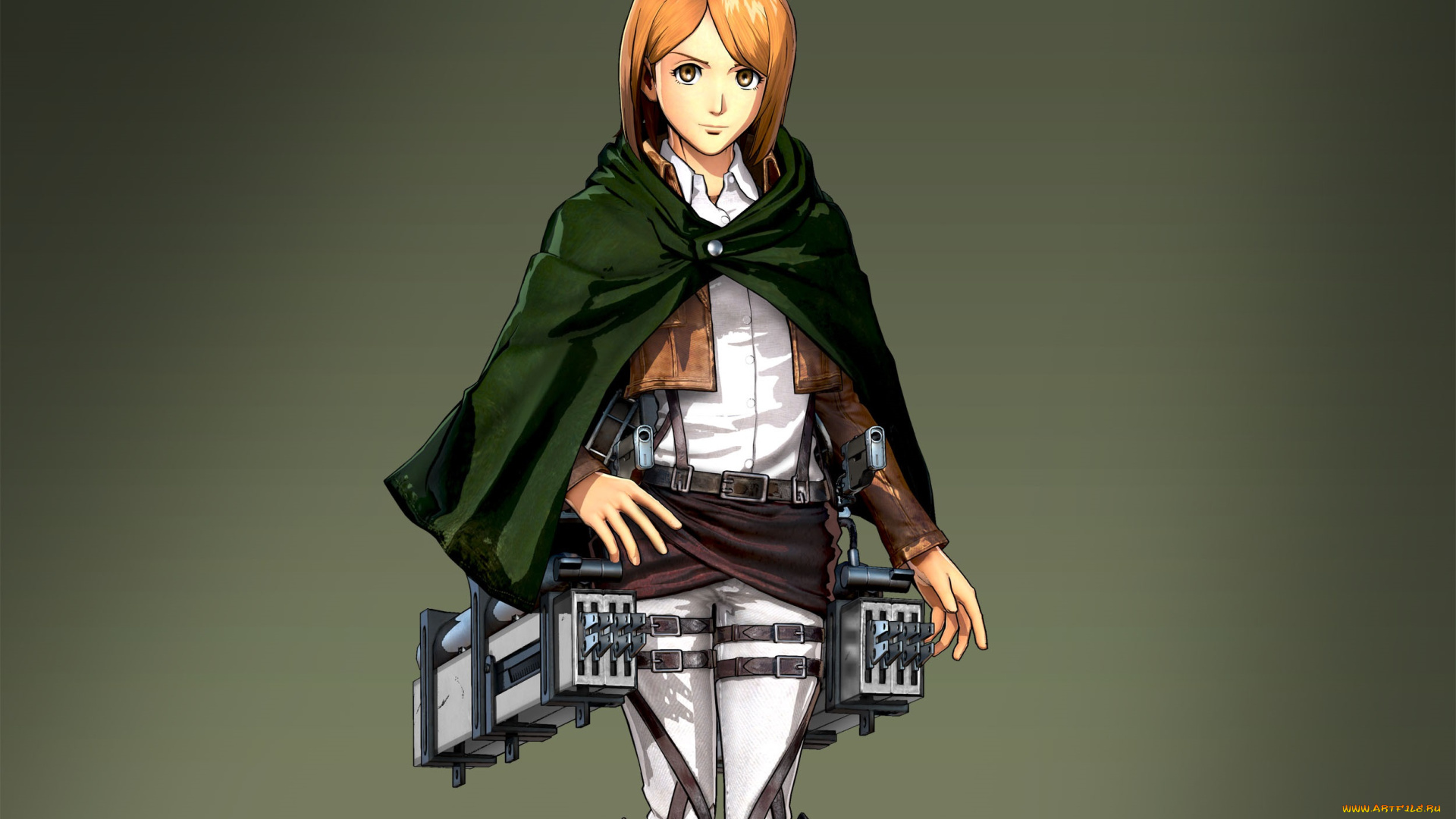 аниме, shingeki, no, kyojin, девушка