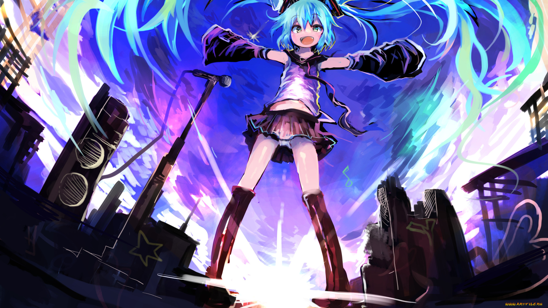 аниме, vocaloid, hatsune, miku