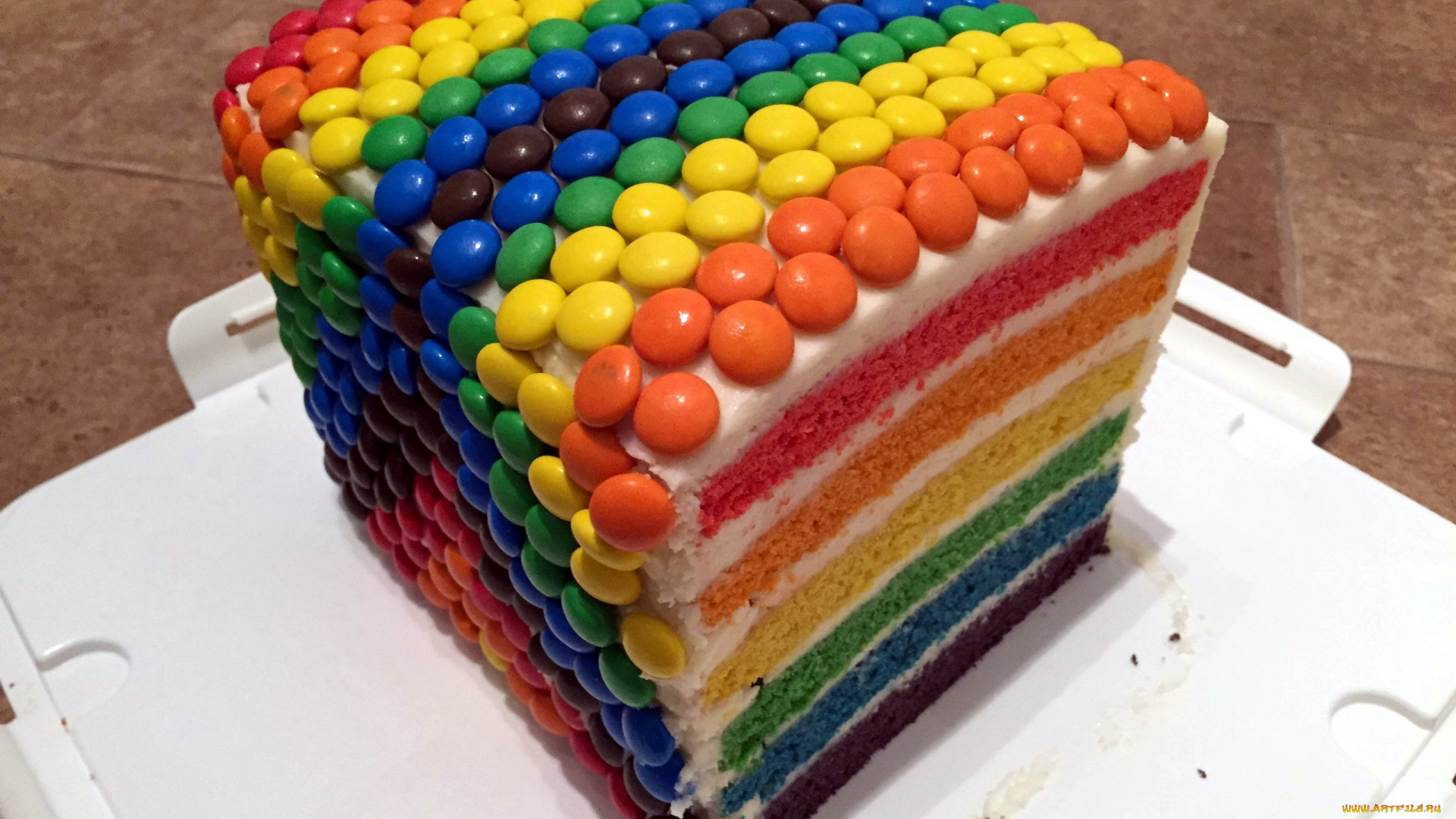 еда, торты, многослойный, разноцветный