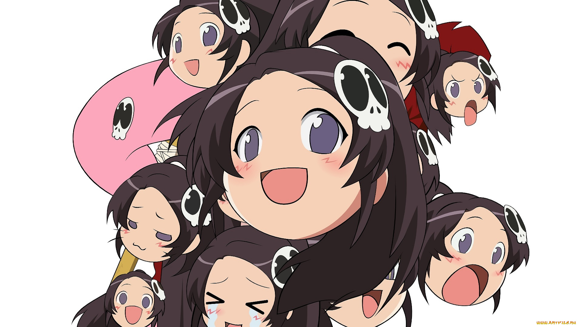 kami, nomi, zo, shiru, sekai, аниме, фон, взгляд, девушки