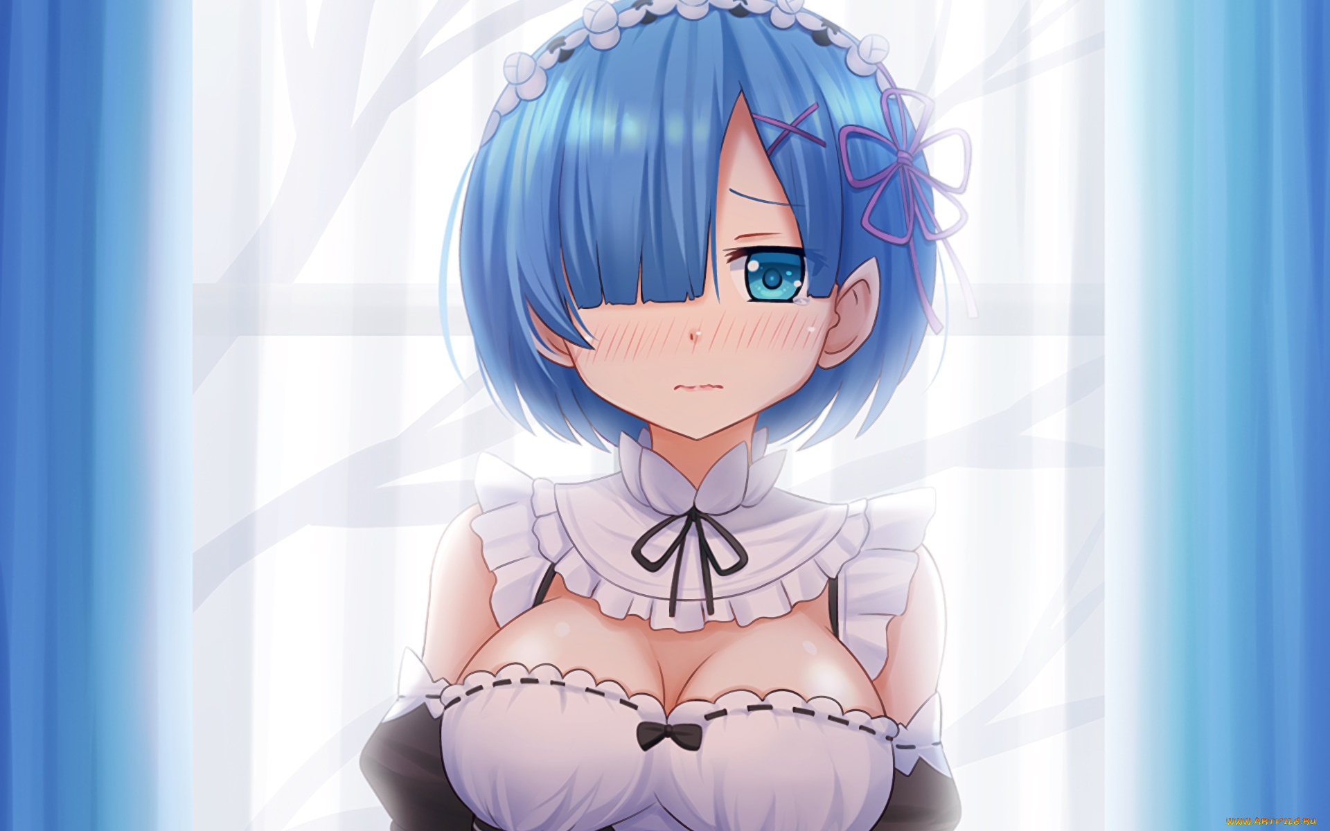 аниме, re, , zero, kara, hajimeru, isekai, seikatsu, фон, взгляд, девушка