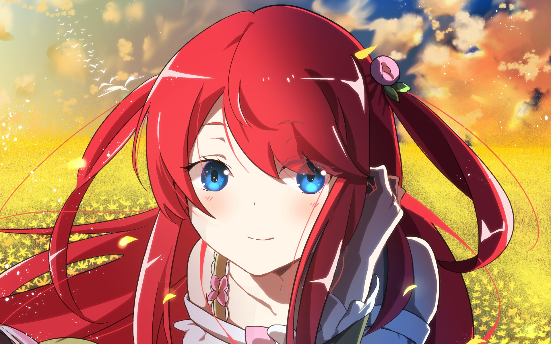 аниме, re, , zero, kara, hajimeru, isekai, seikatsu, фон, взгляд, девушка