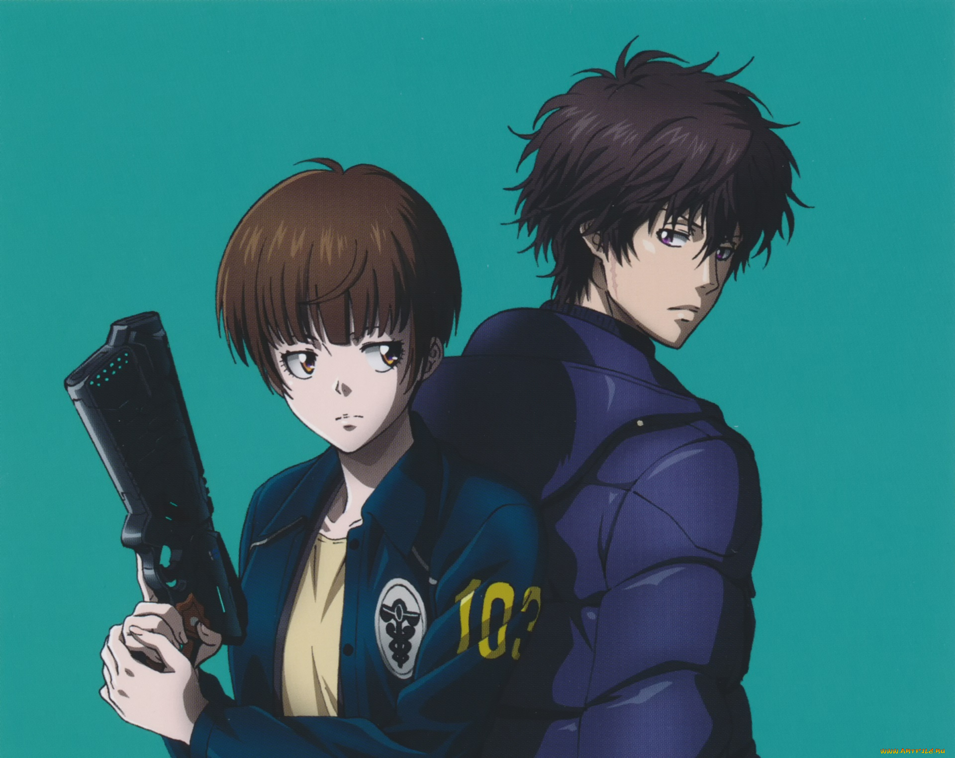 аниме, psycho-pass, двое