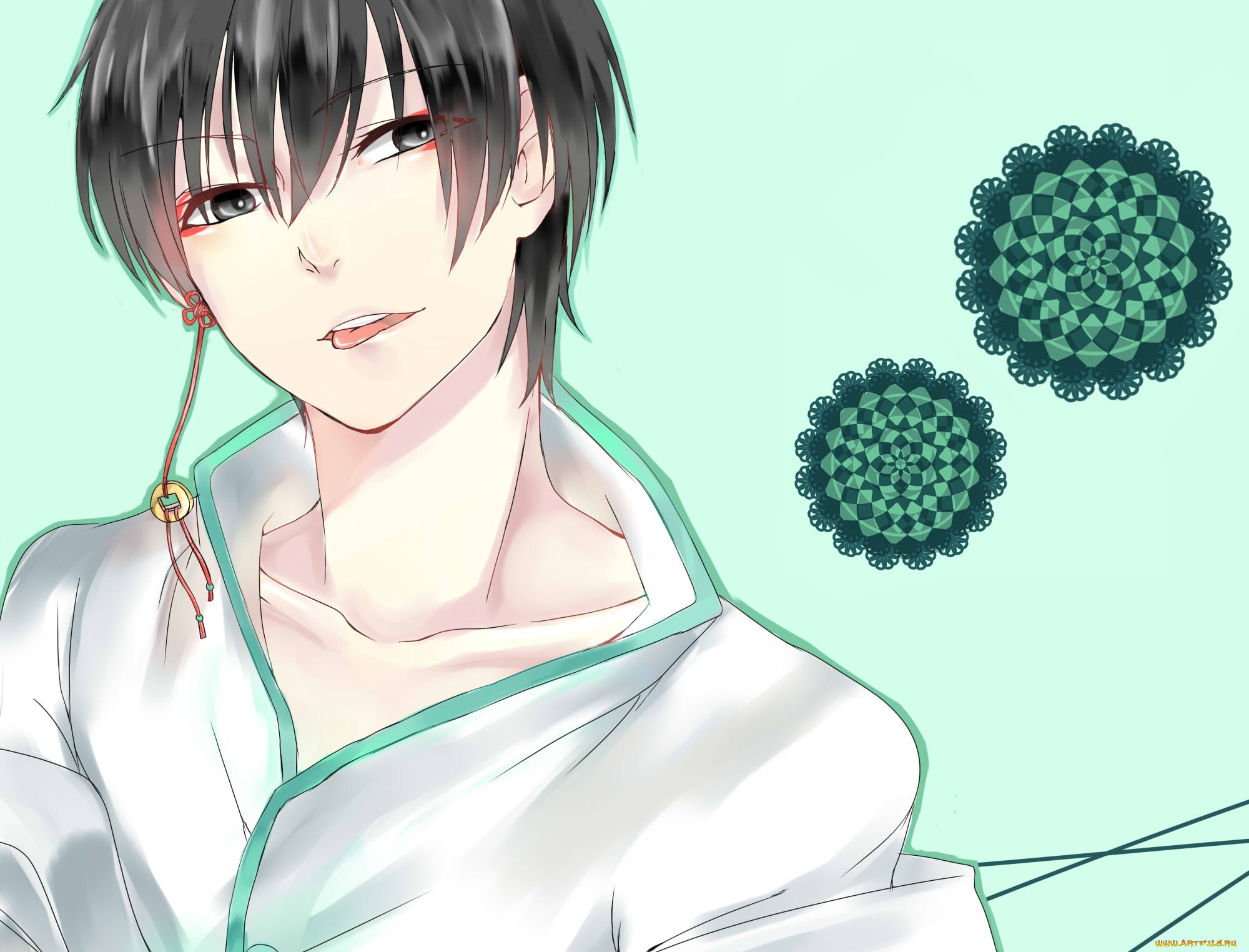 аниме, hoozuki, no, reitetsu, hakutaku