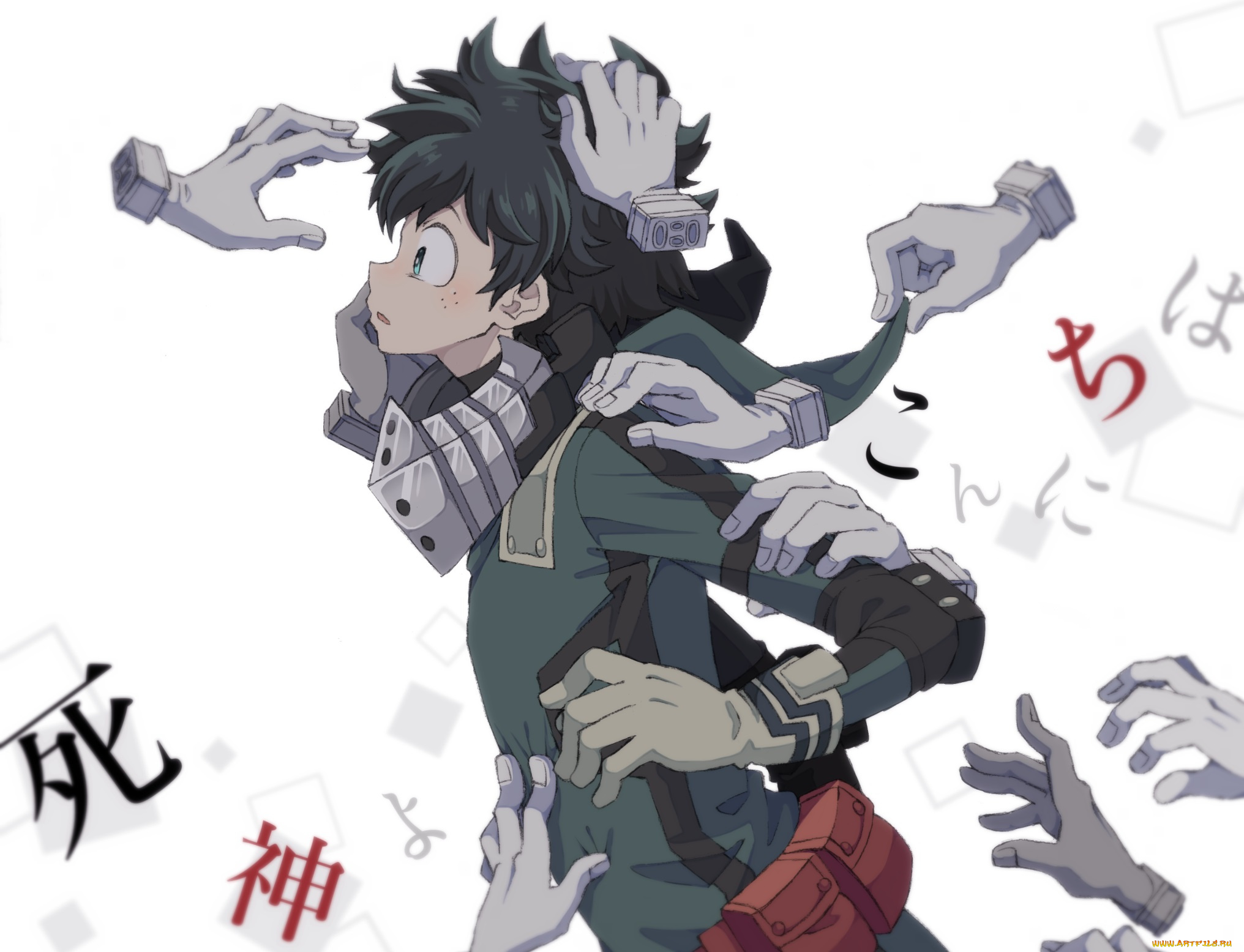 аниме, boku, no, hero, academia, midoriya, izuku