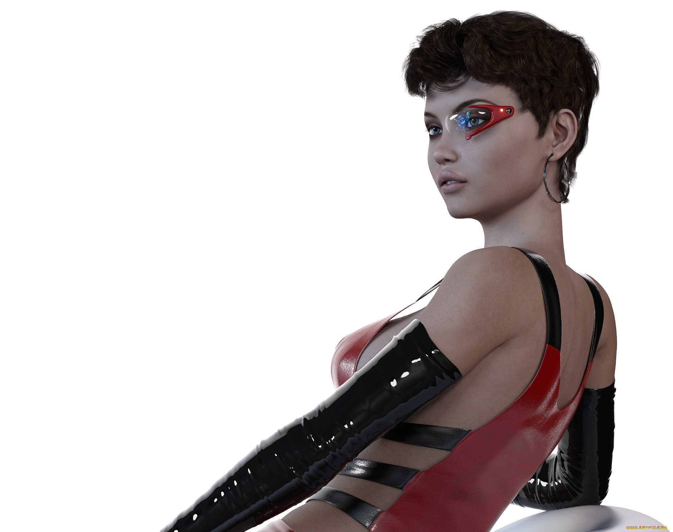 3д, графика, фантазия, , fantasy, фон, девушка, взгляд