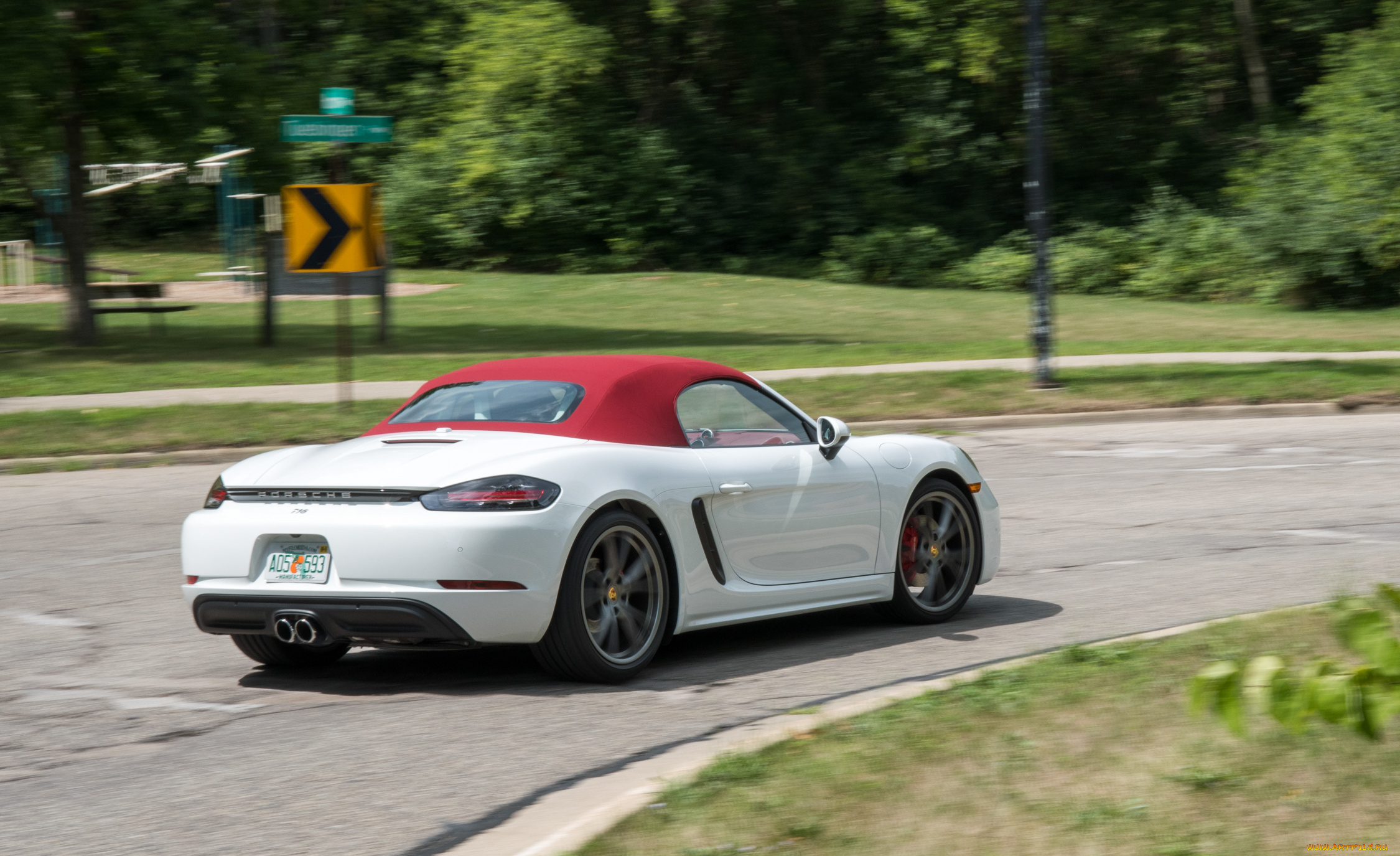 автомобили, porsche, s, north, boxster, 718, 2017г, america