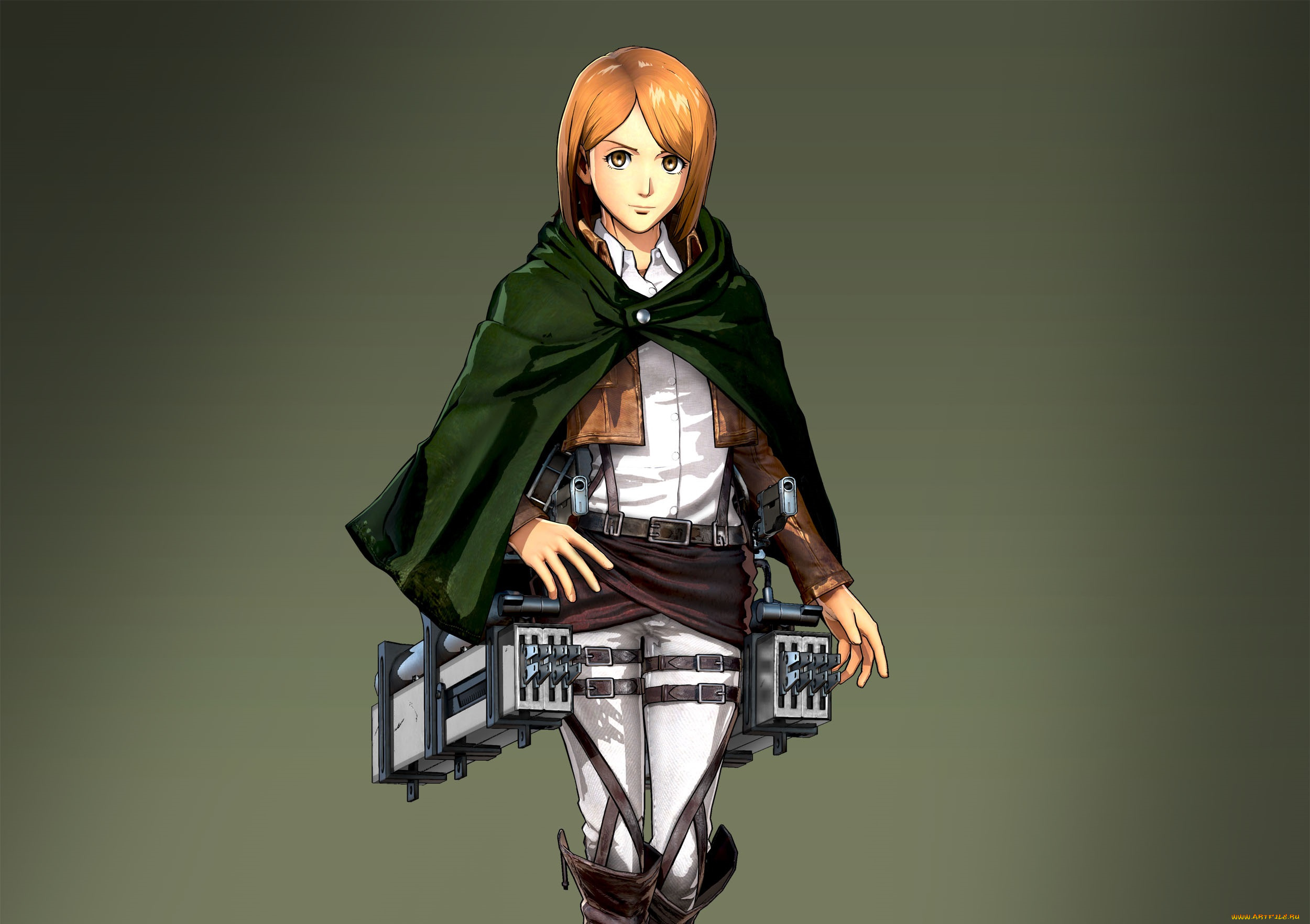 аниме, shingeki, no, kyojin, девушка