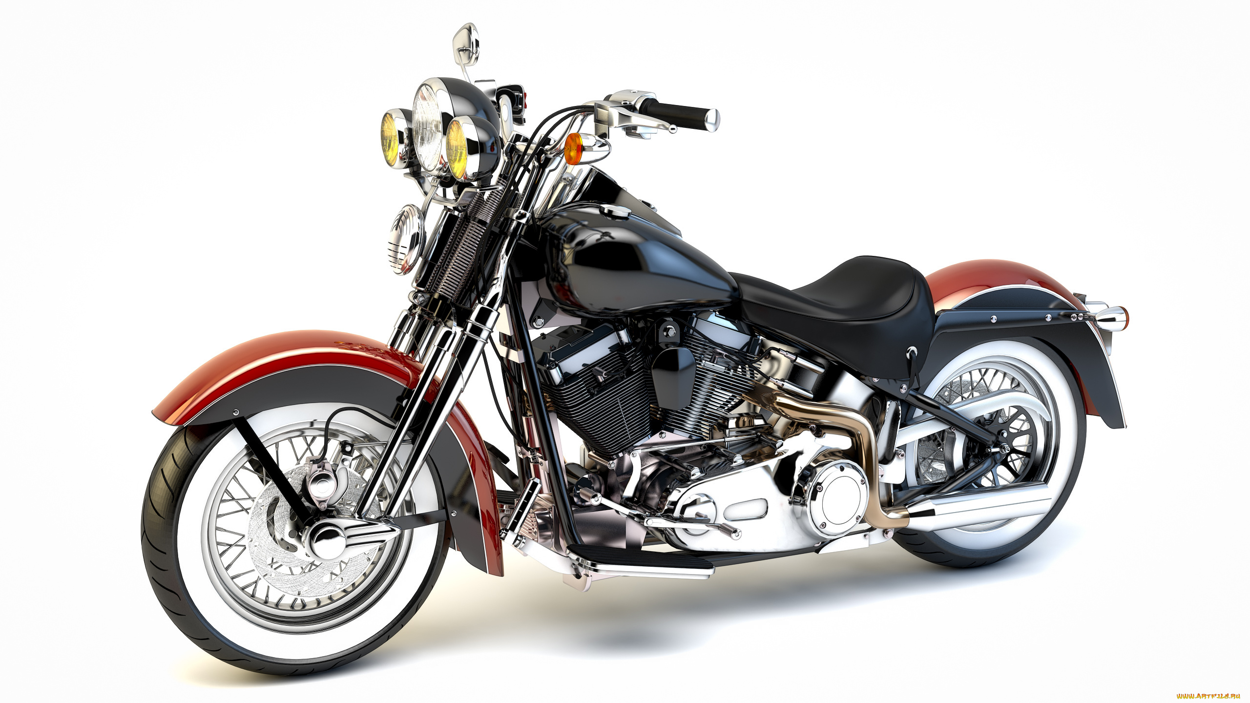 мотоциклы, 3d, фон, мотоцикл