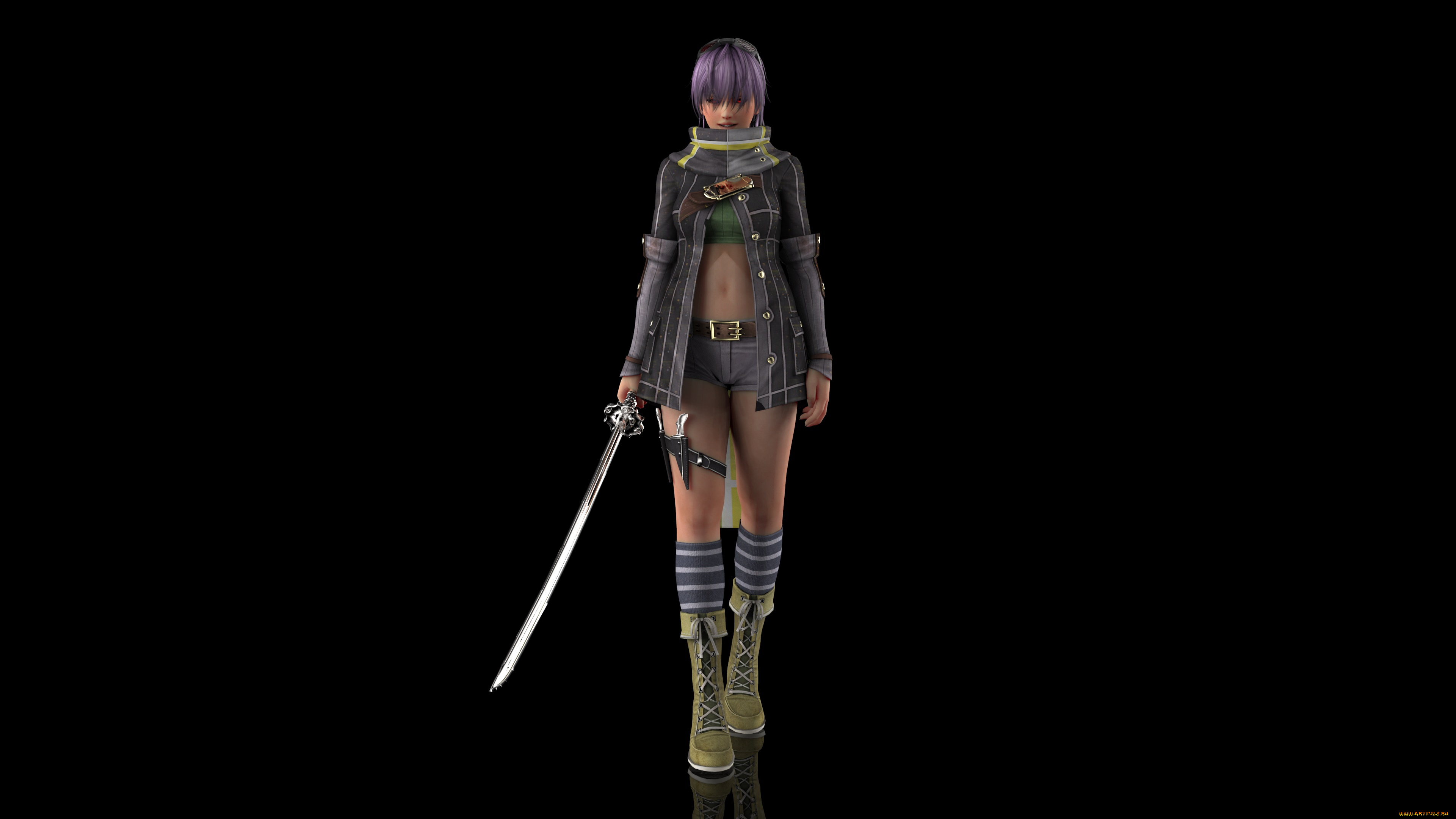 3д, графика, аниме, , anime, фон, взгляд, девушка