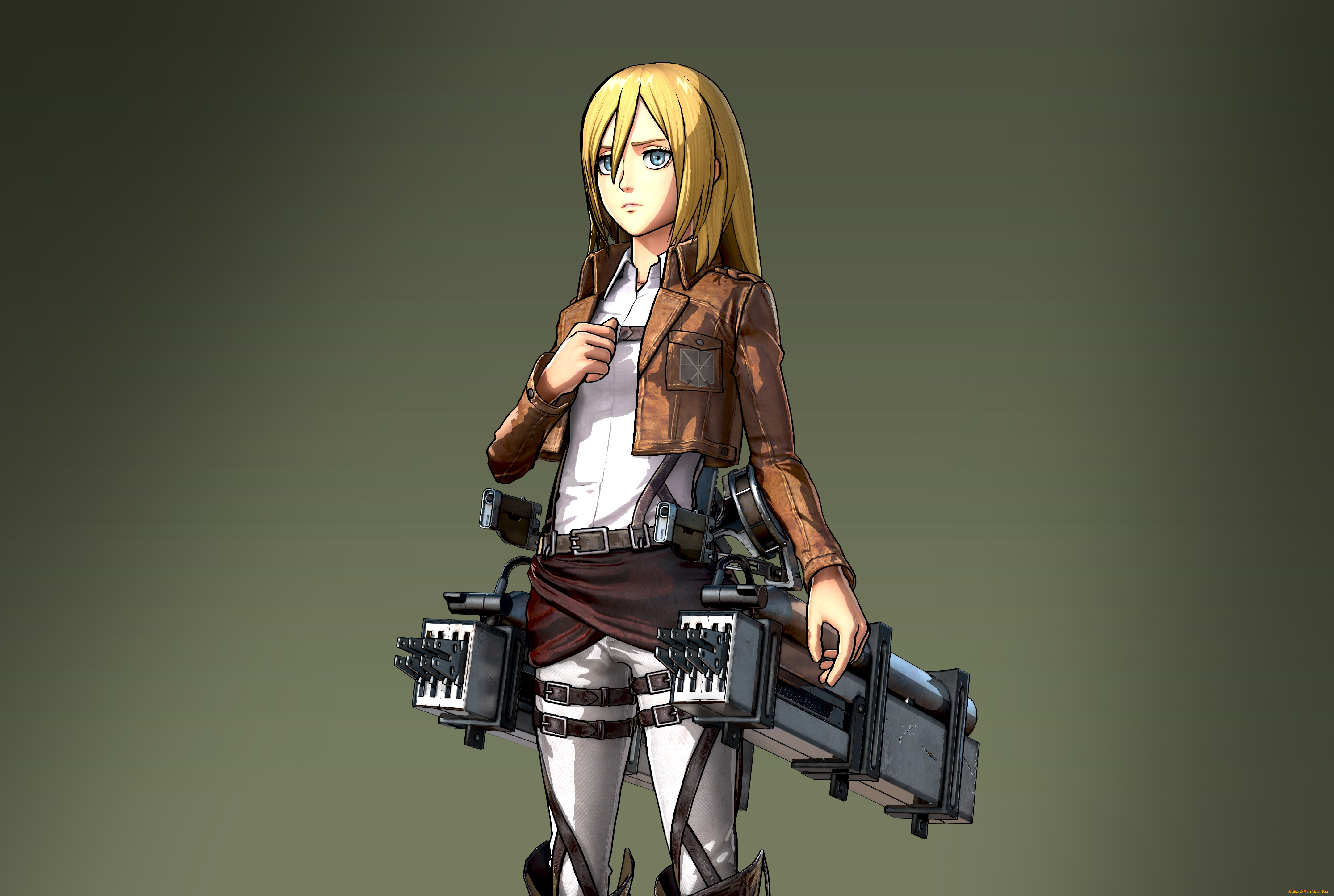 аниме, shingeki, no, kyojin, девушка