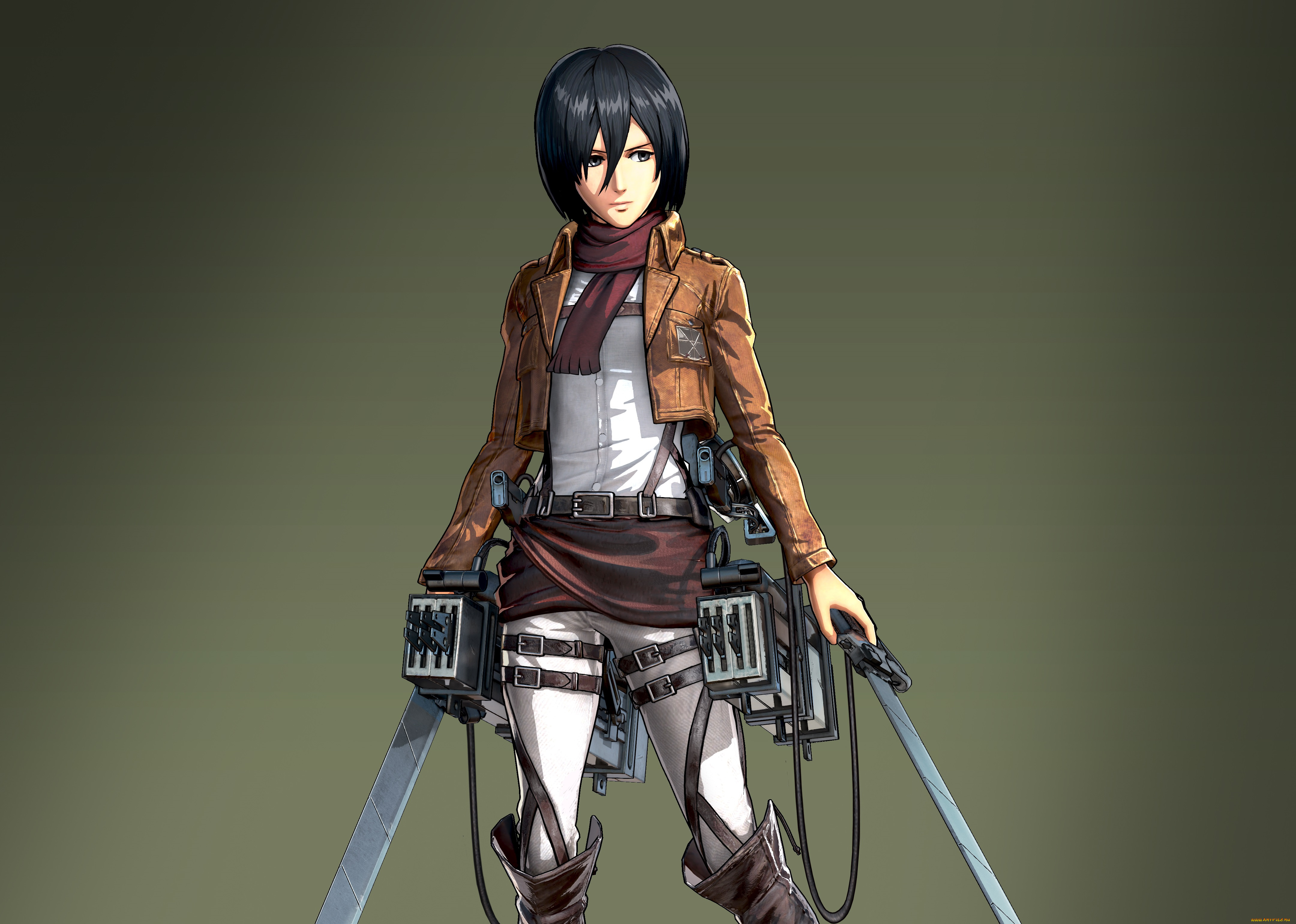 аниме, shingeki, no, kyojin, девушка